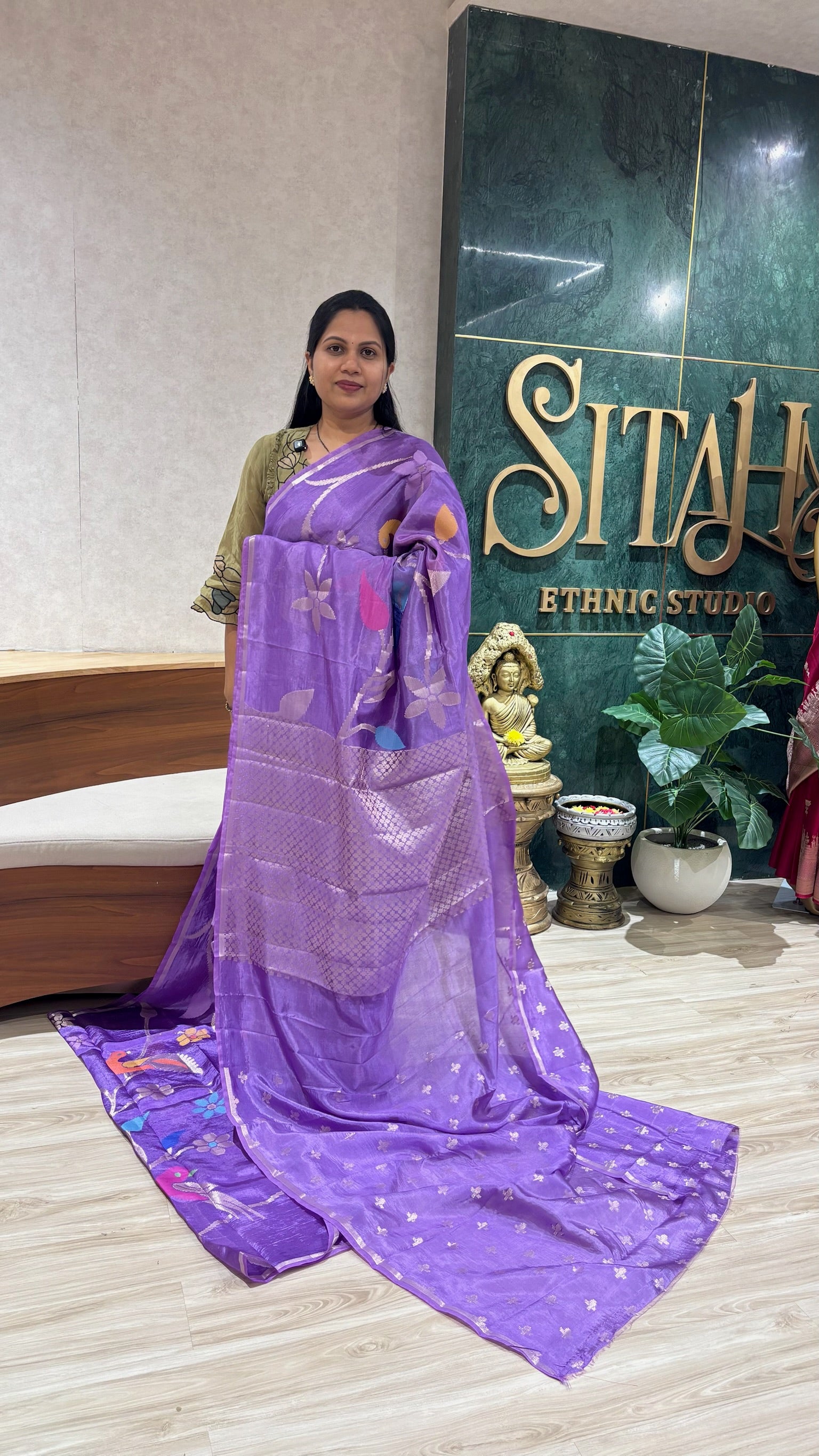 Paper silk allover lavendar
