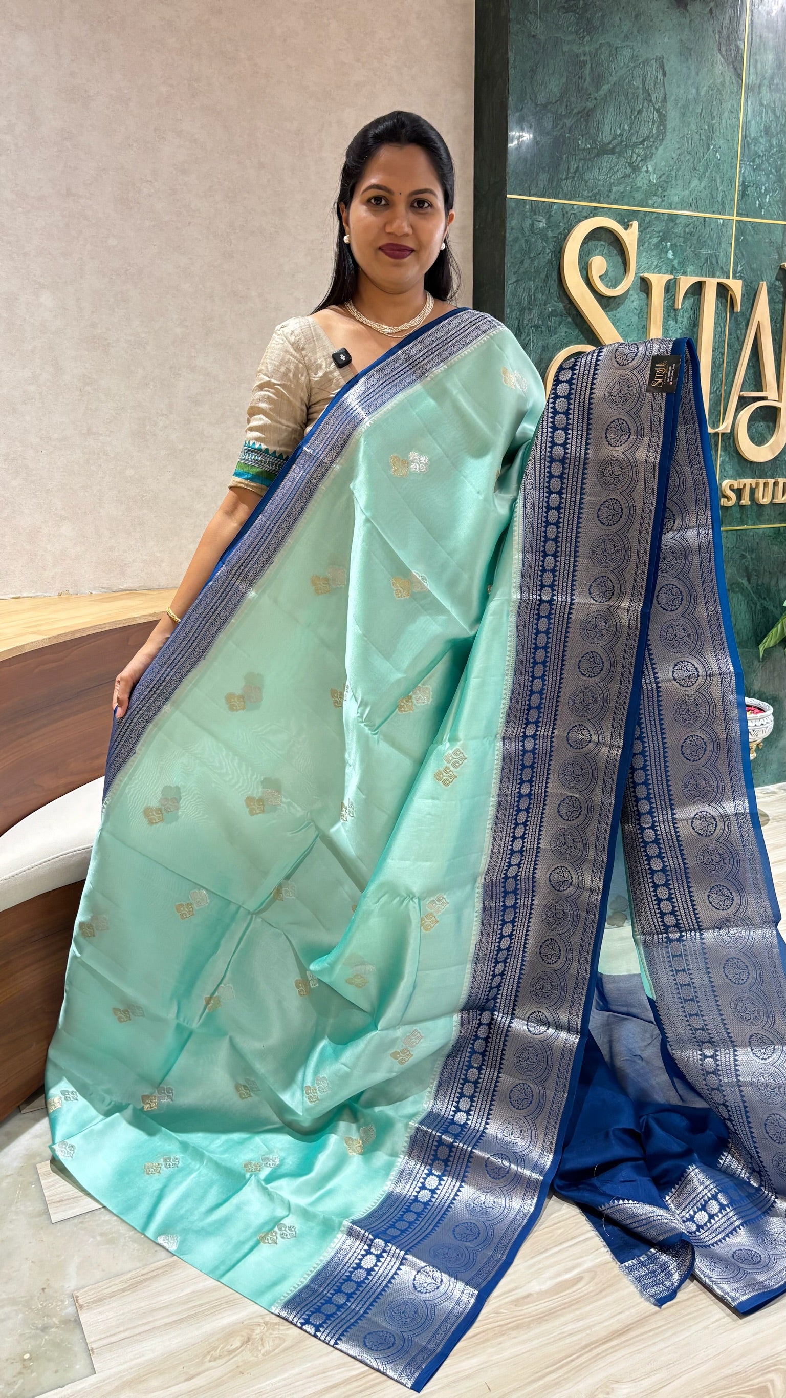 Chanderi mango pattu