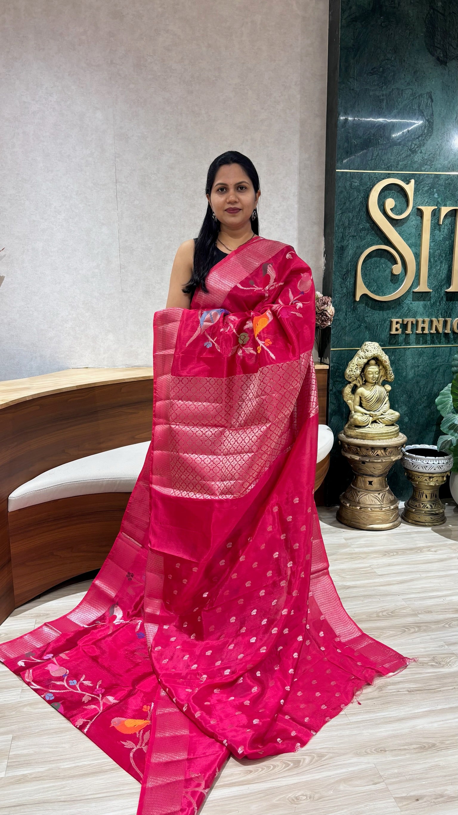 Paper silk all over pink