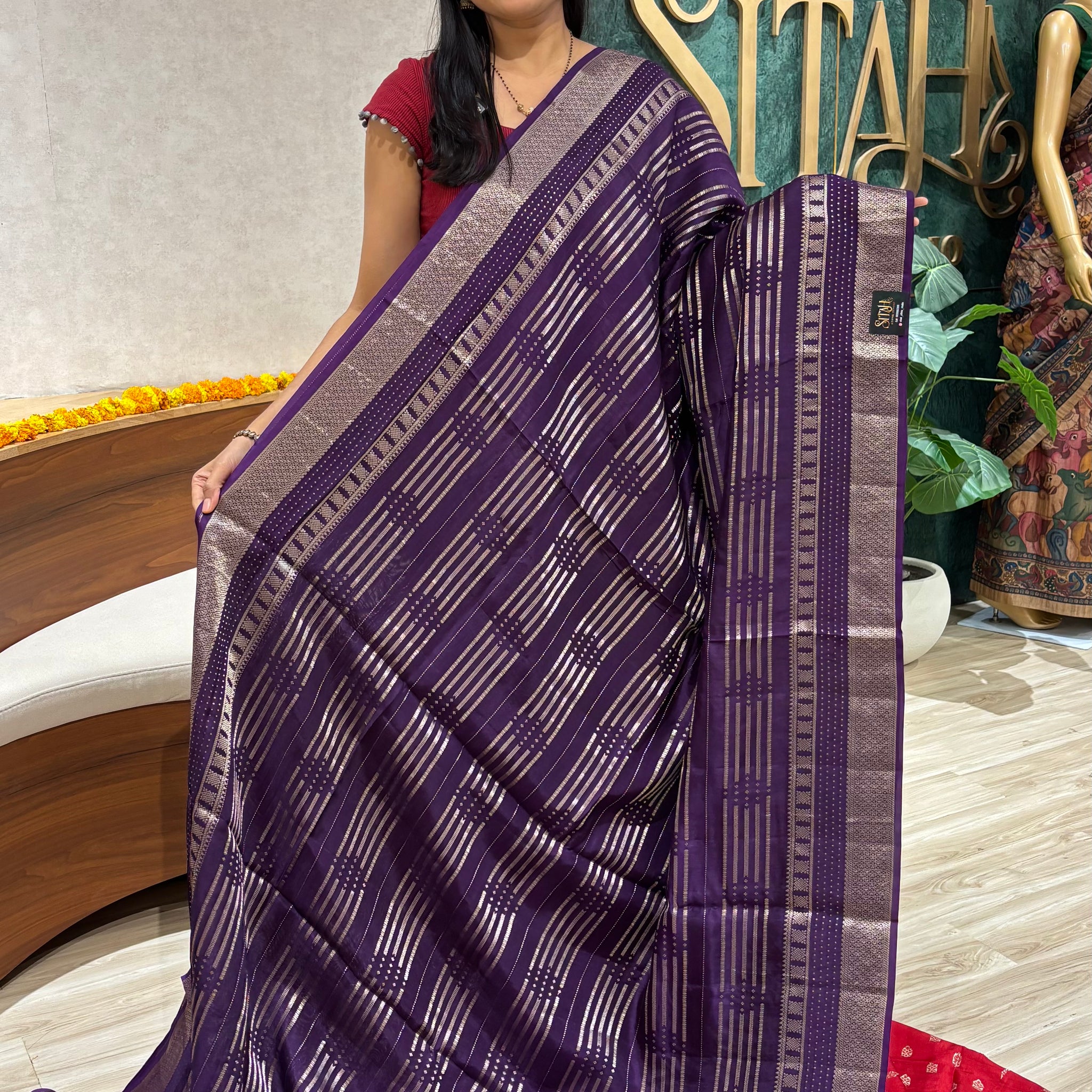 Fancy Russian silk purple