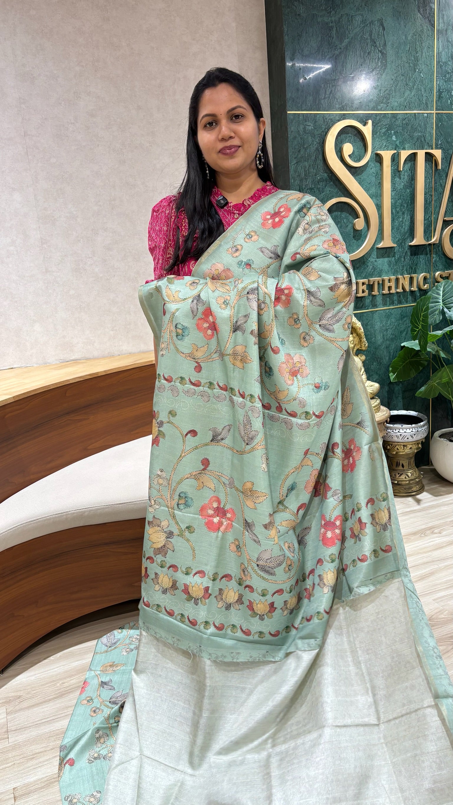 Zarna silk pista green