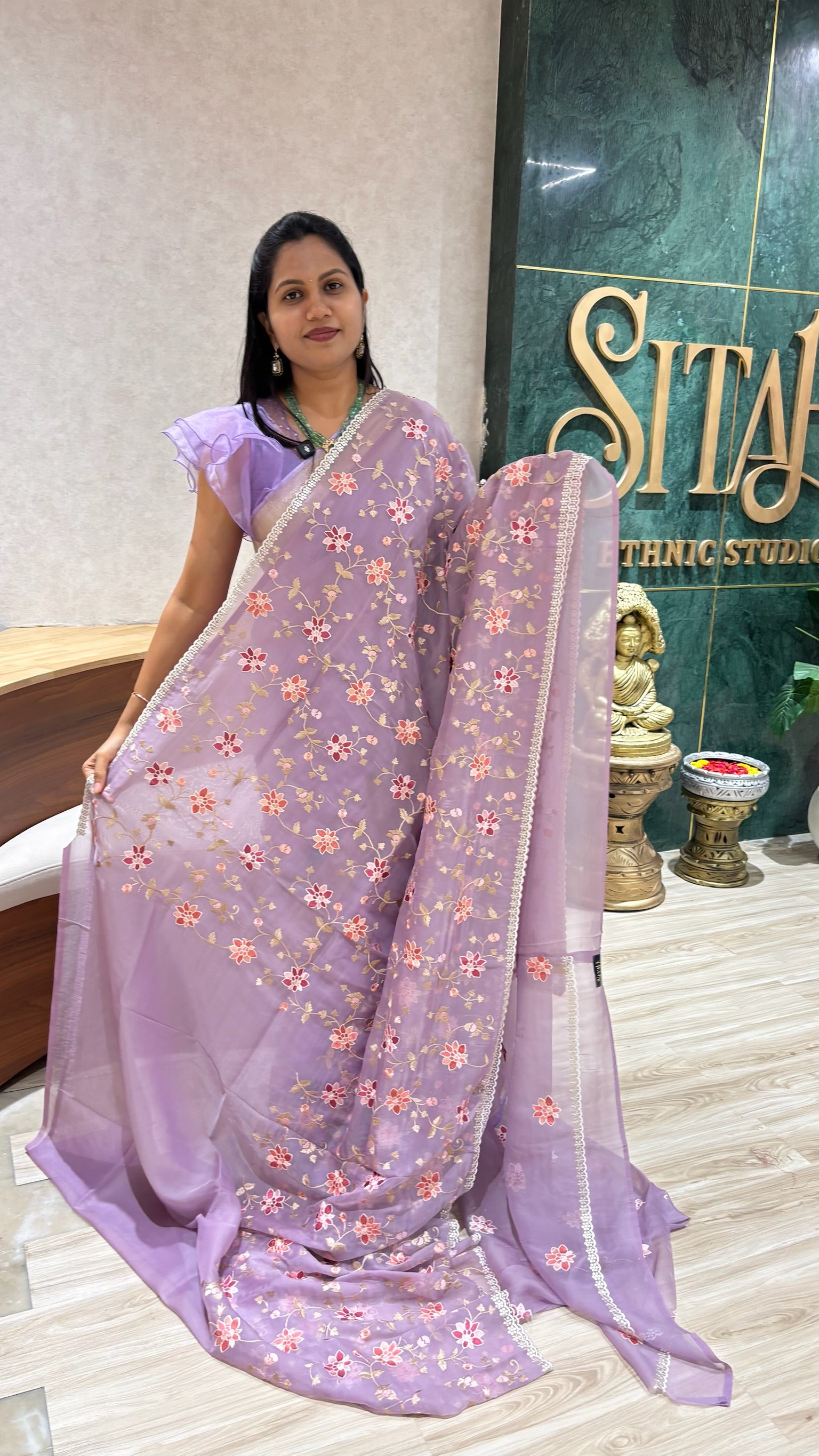 Georgette organza lavender