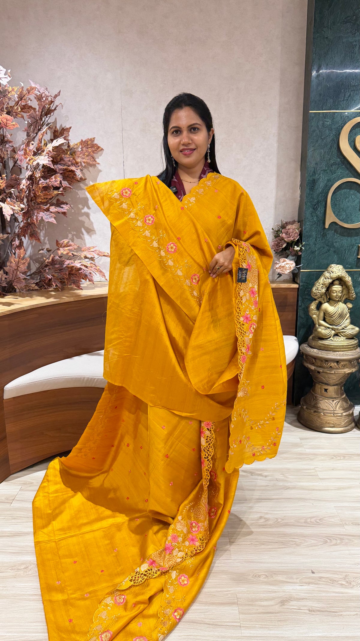 Tussar embroidery
