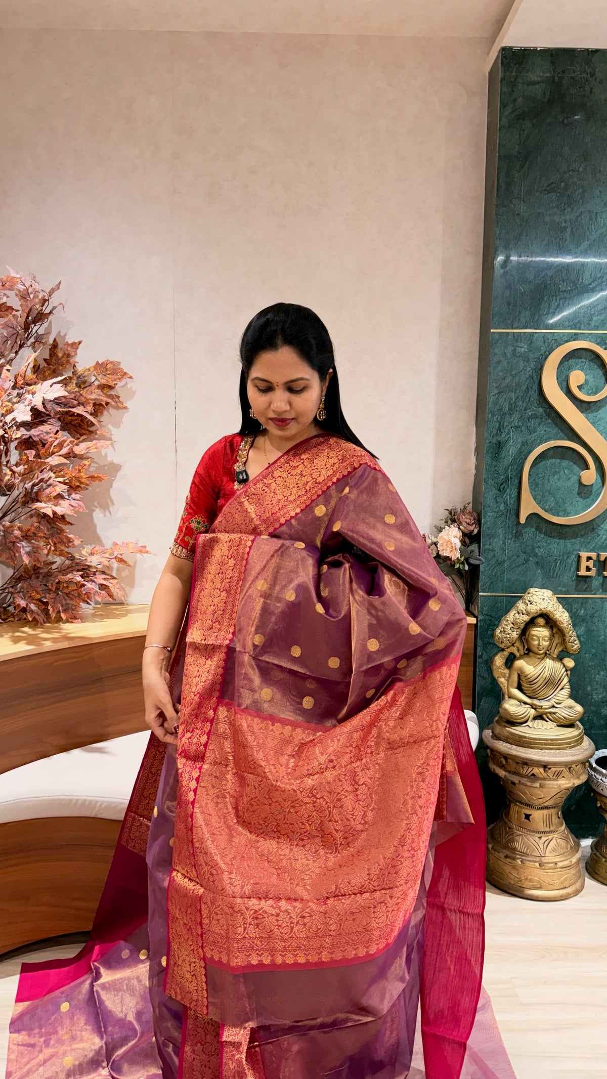 Handloom tissue chanderi