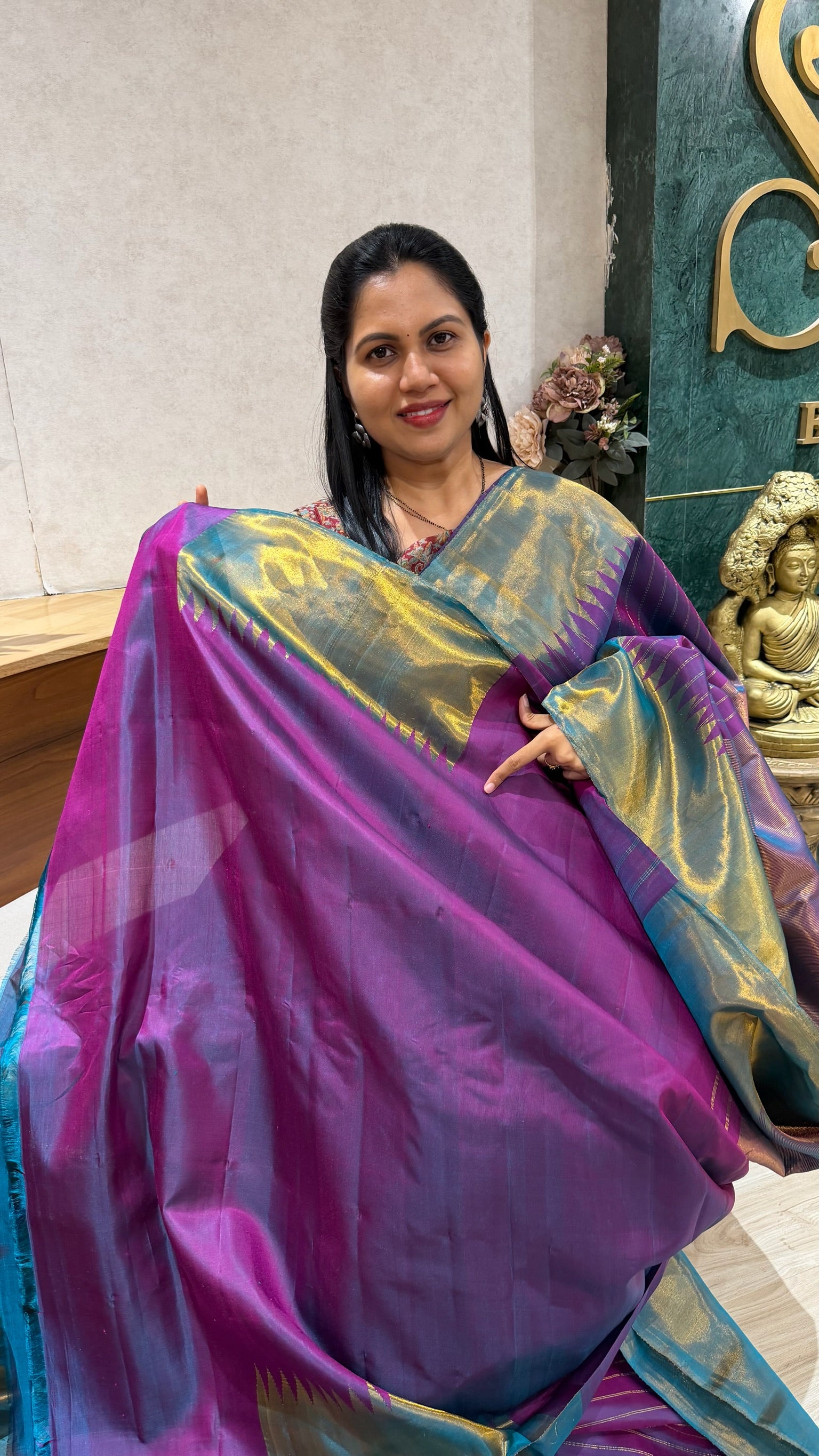 Handloom  Gadwal tissue border