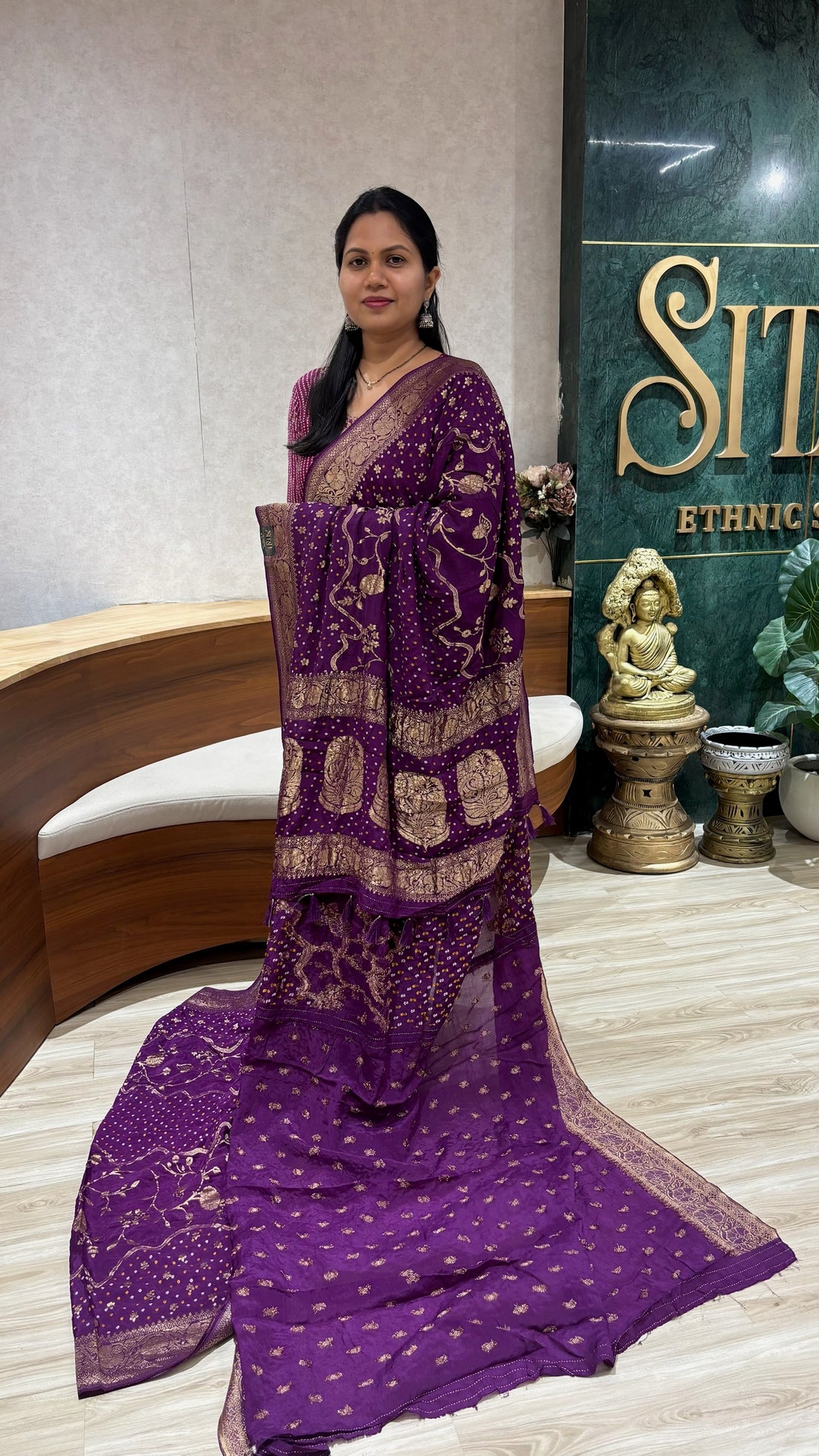 Chinnon bandhini purple