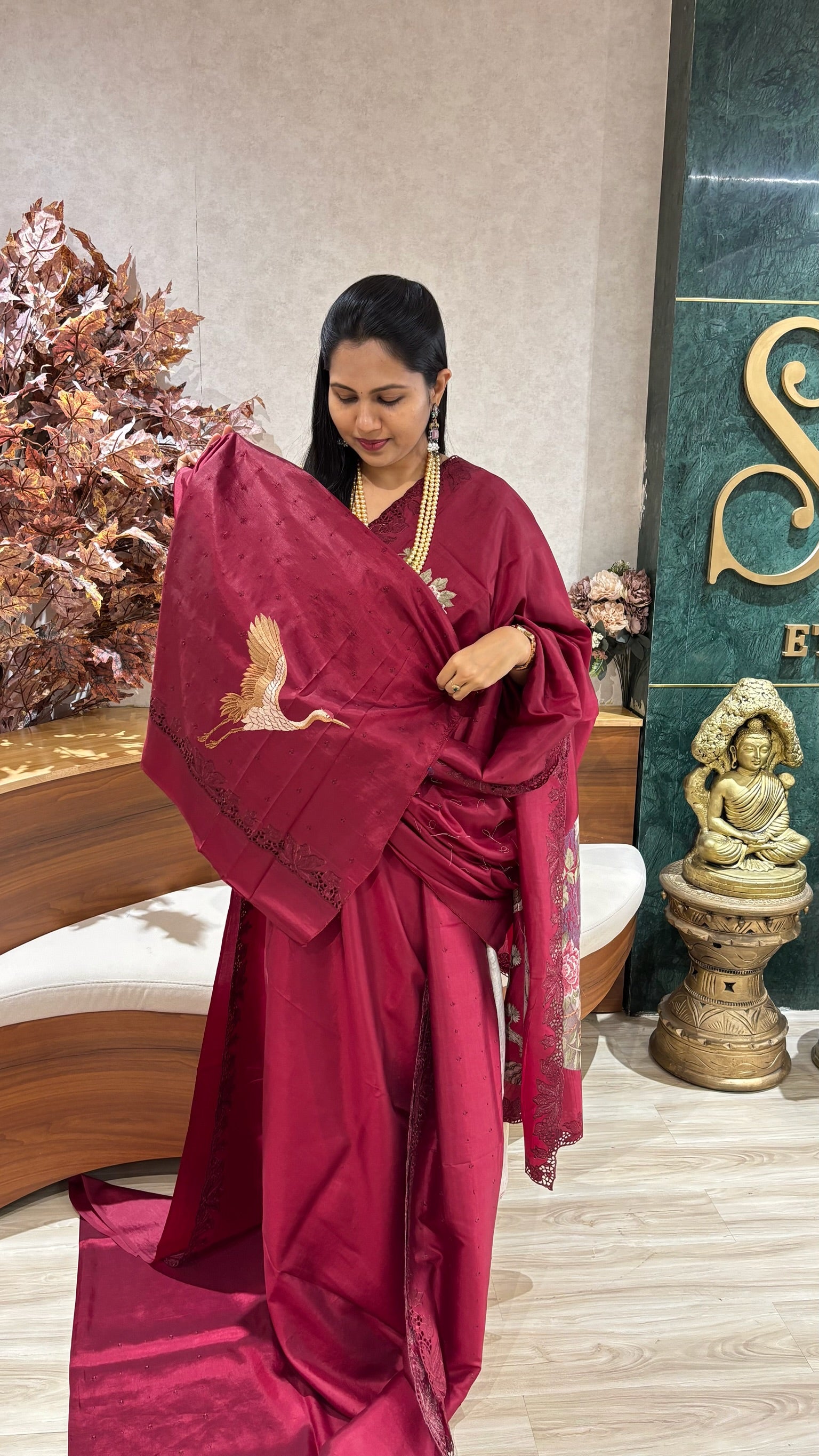 Designer work saree