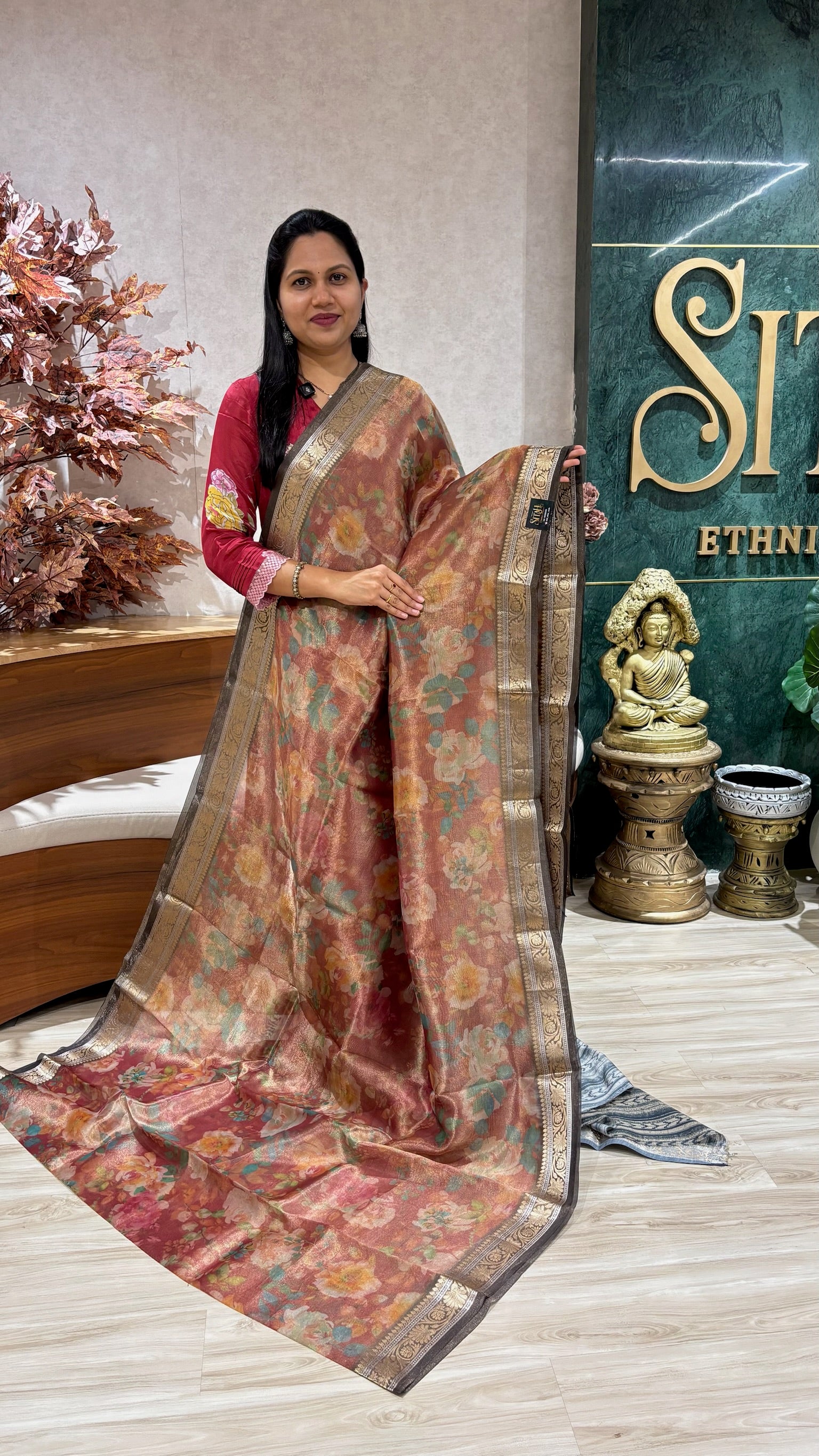 Tissue banaras digital print