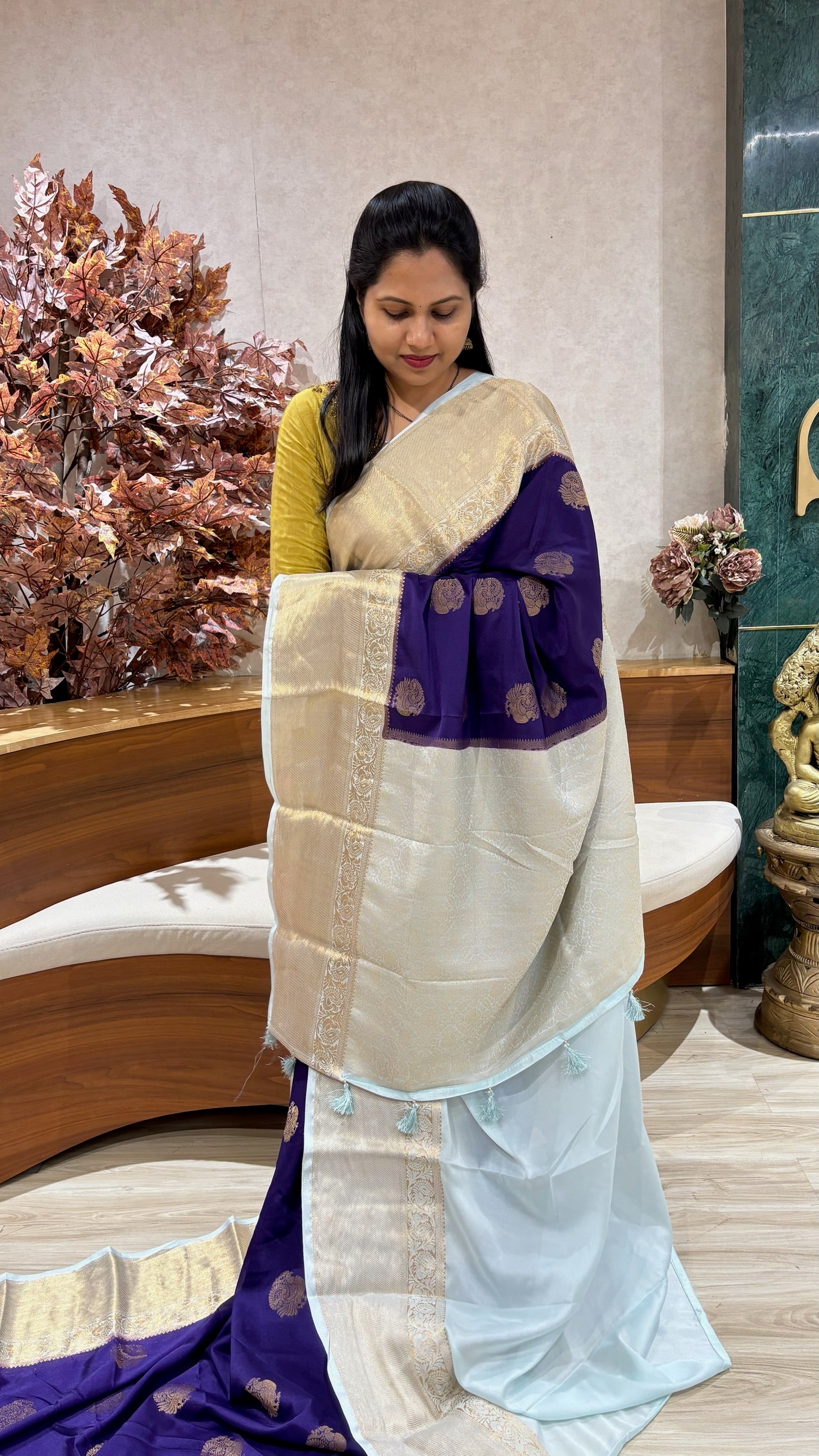 Mysore silk with kanchi borders