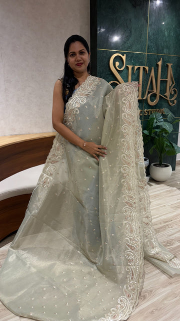 Fancy tissue saree