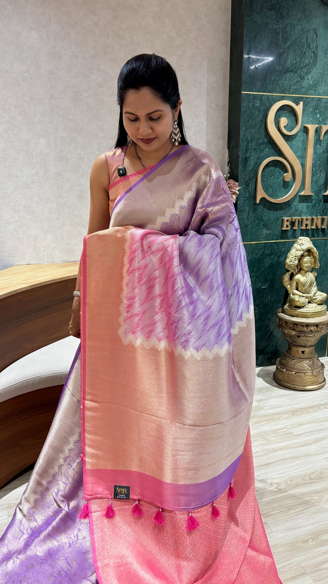 Tissue georgette flower design