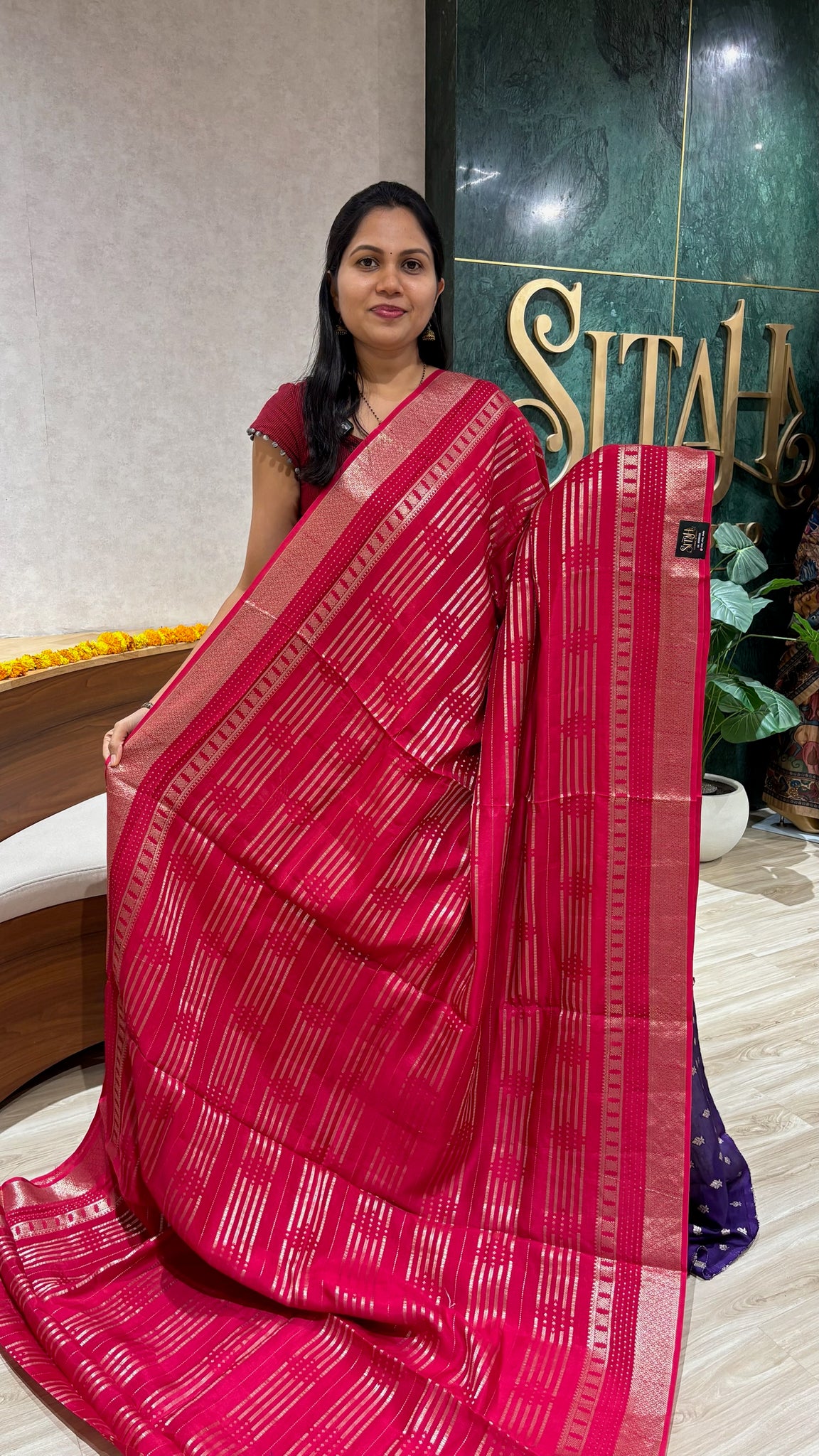 Fancy Russian  silk pink purple