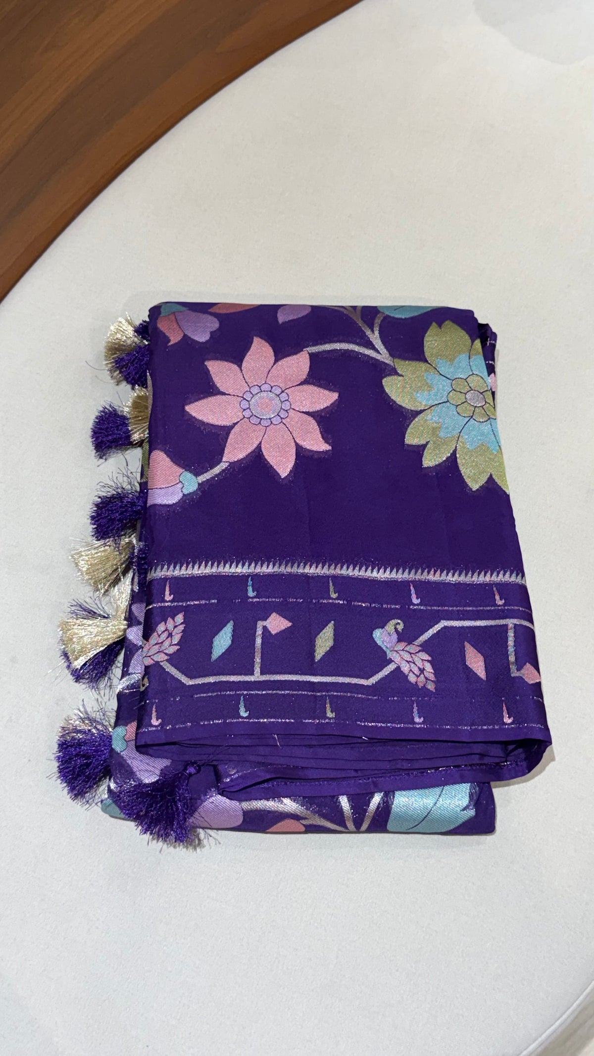 Kaddi georgettes purple