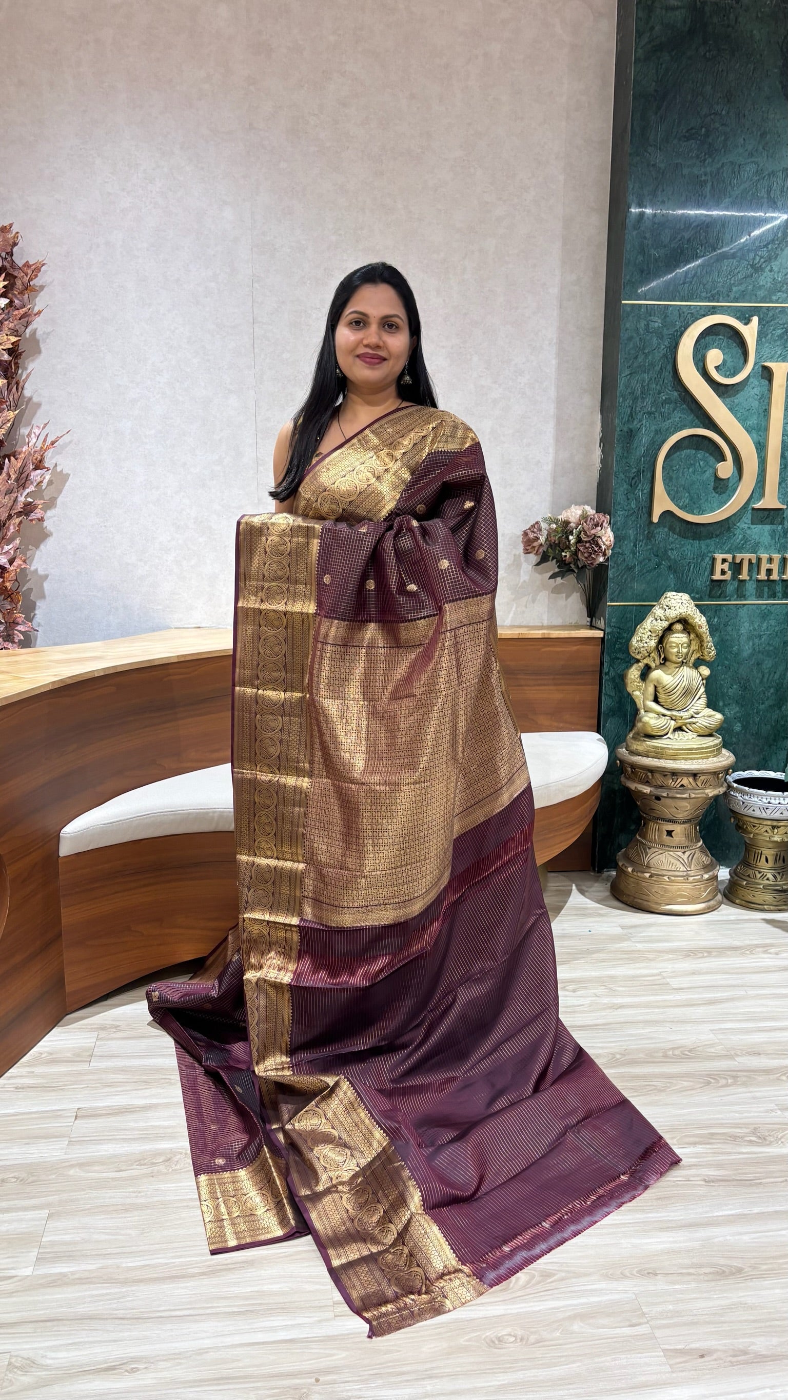 Handloom vintage Kanchi pattu