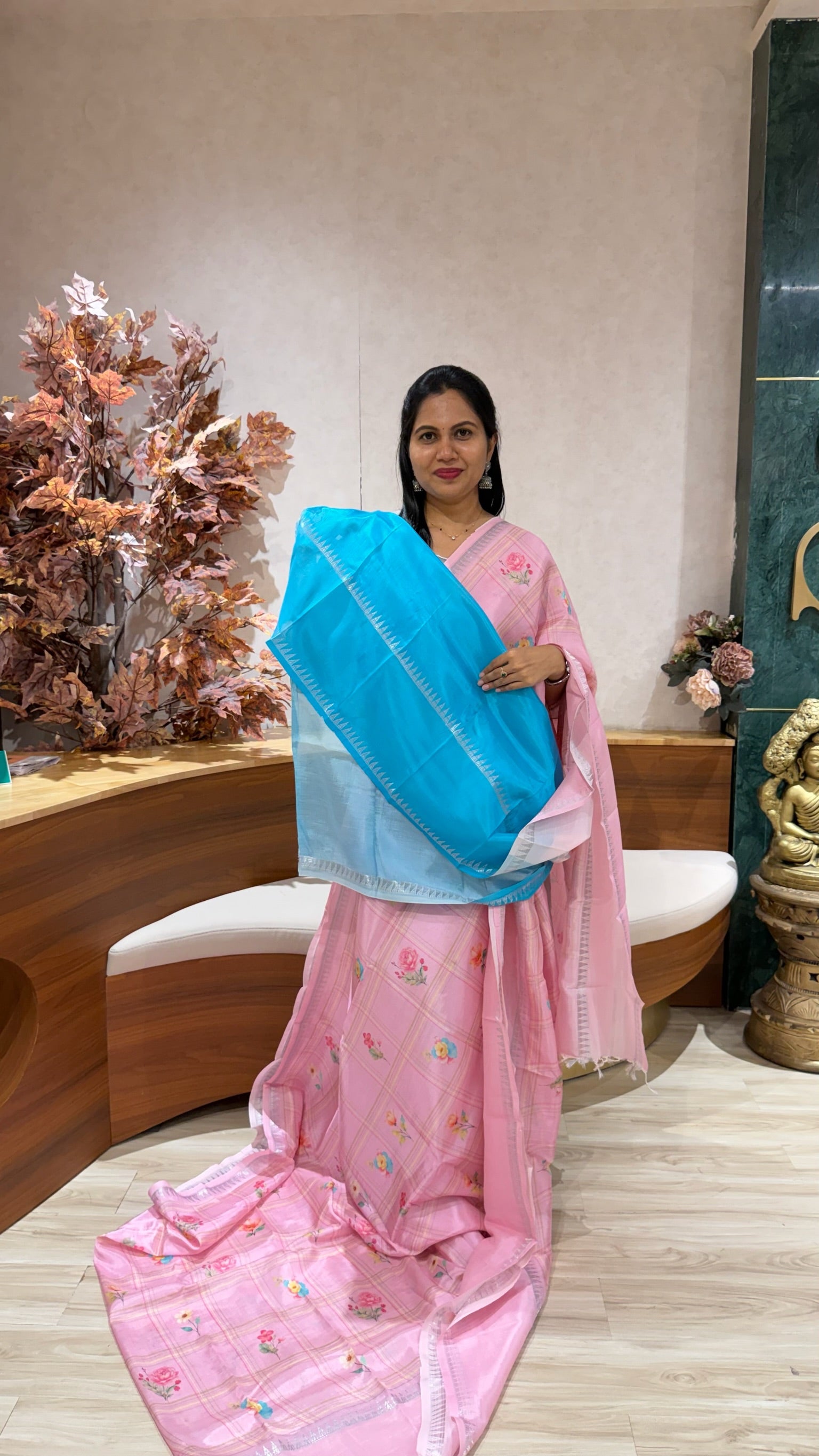Mangalgiri digital print babypink