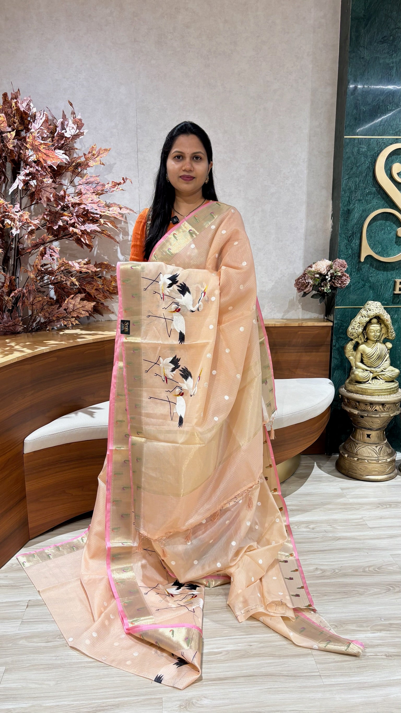 Silk kota embroidery