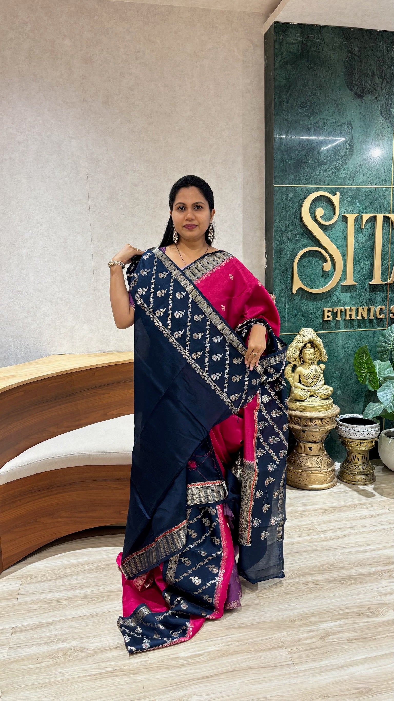 Fancy mango pattu pink