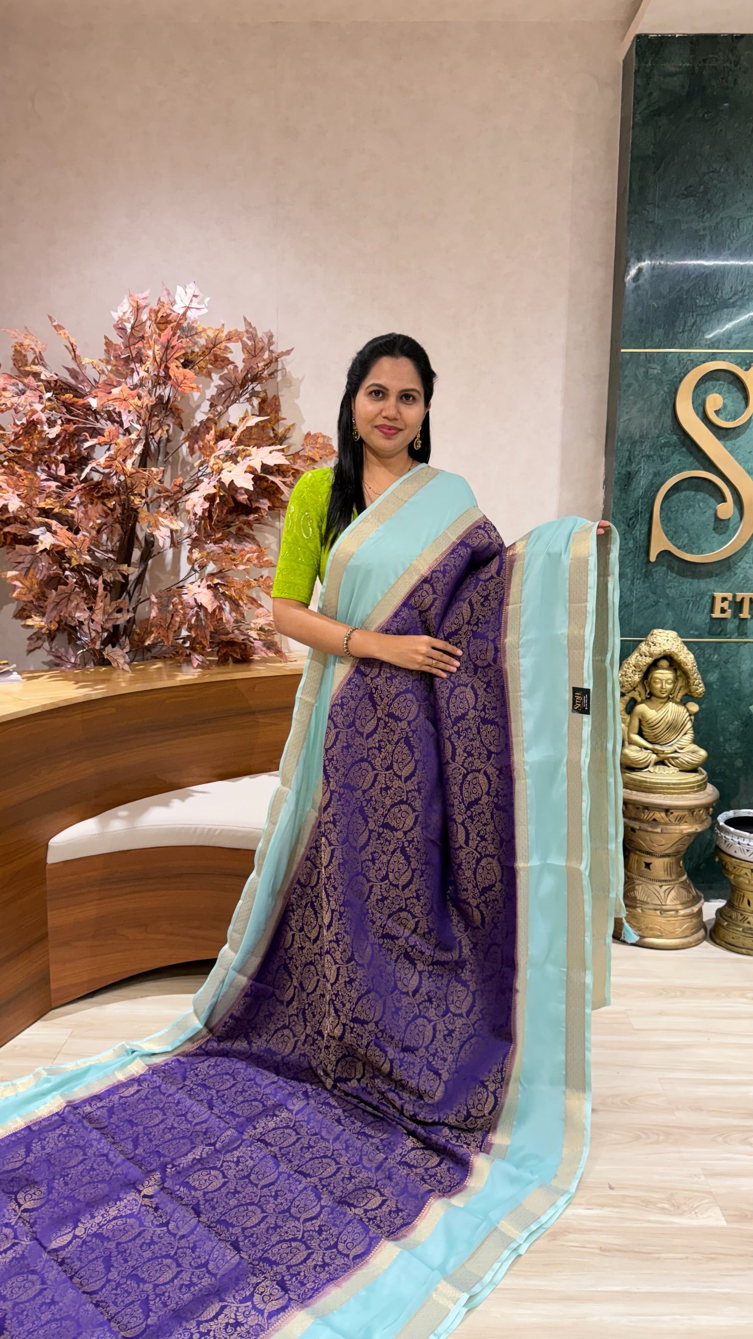 Brocade Mysore silk-sale
