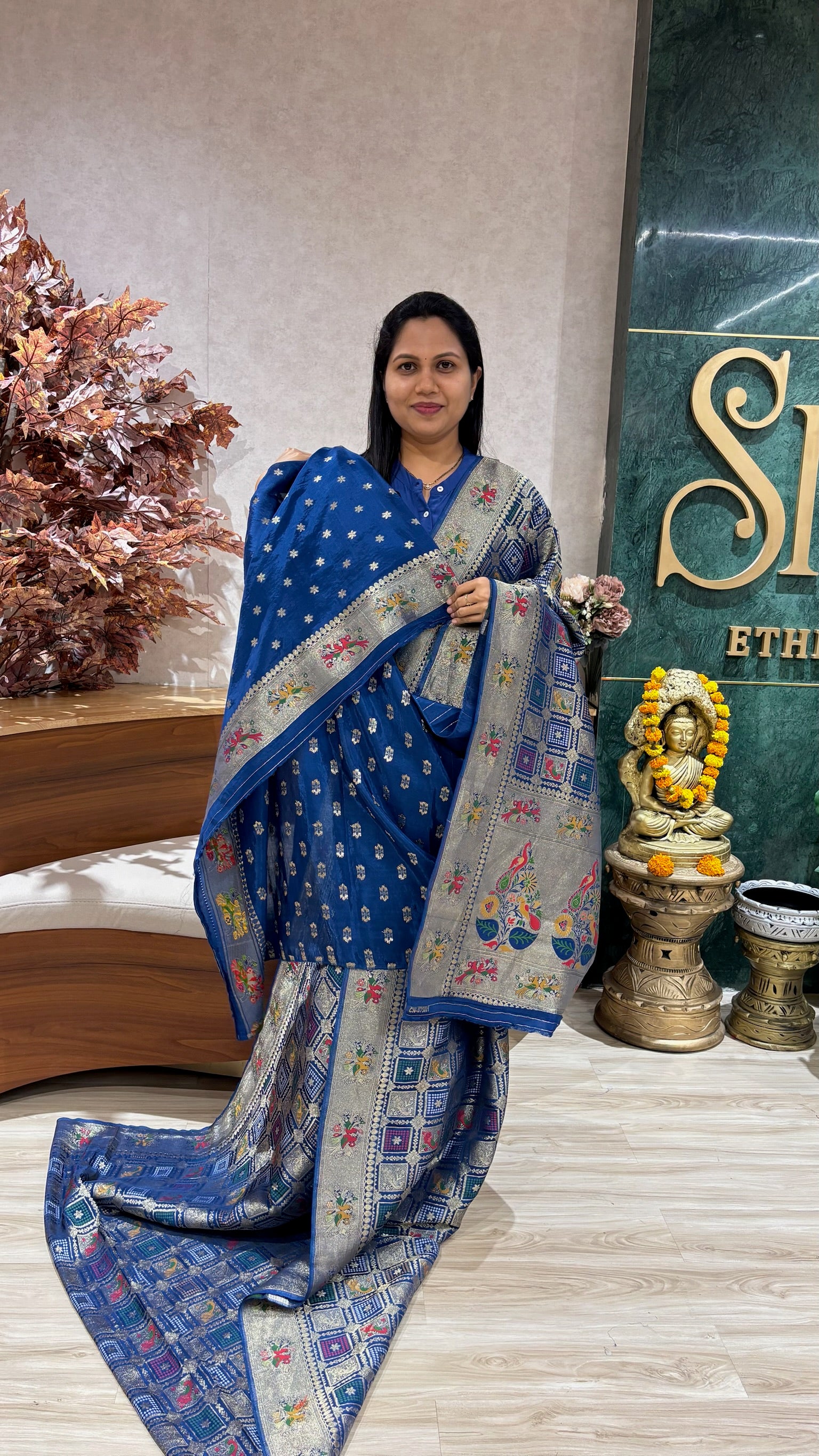 Georgette banaras weaving