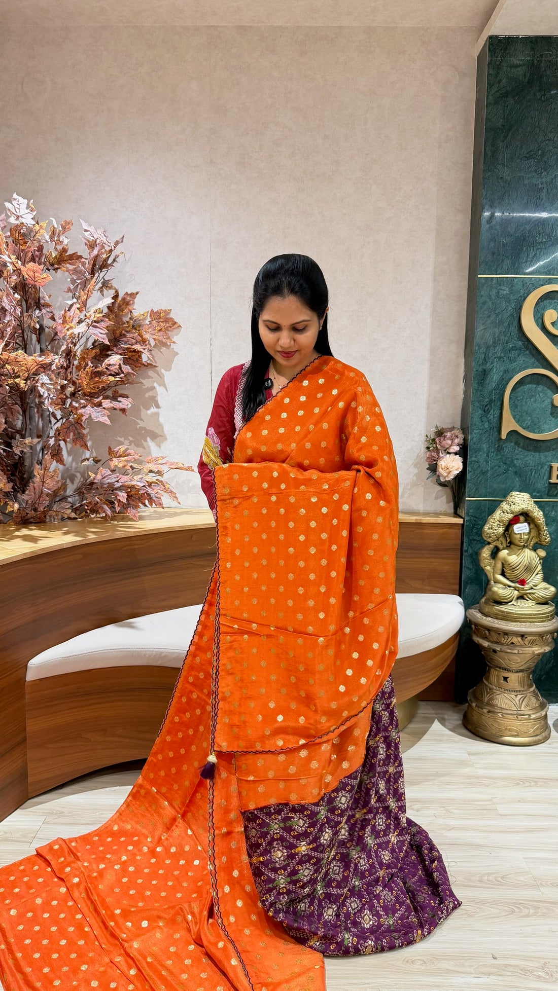 Tissue georgette orange