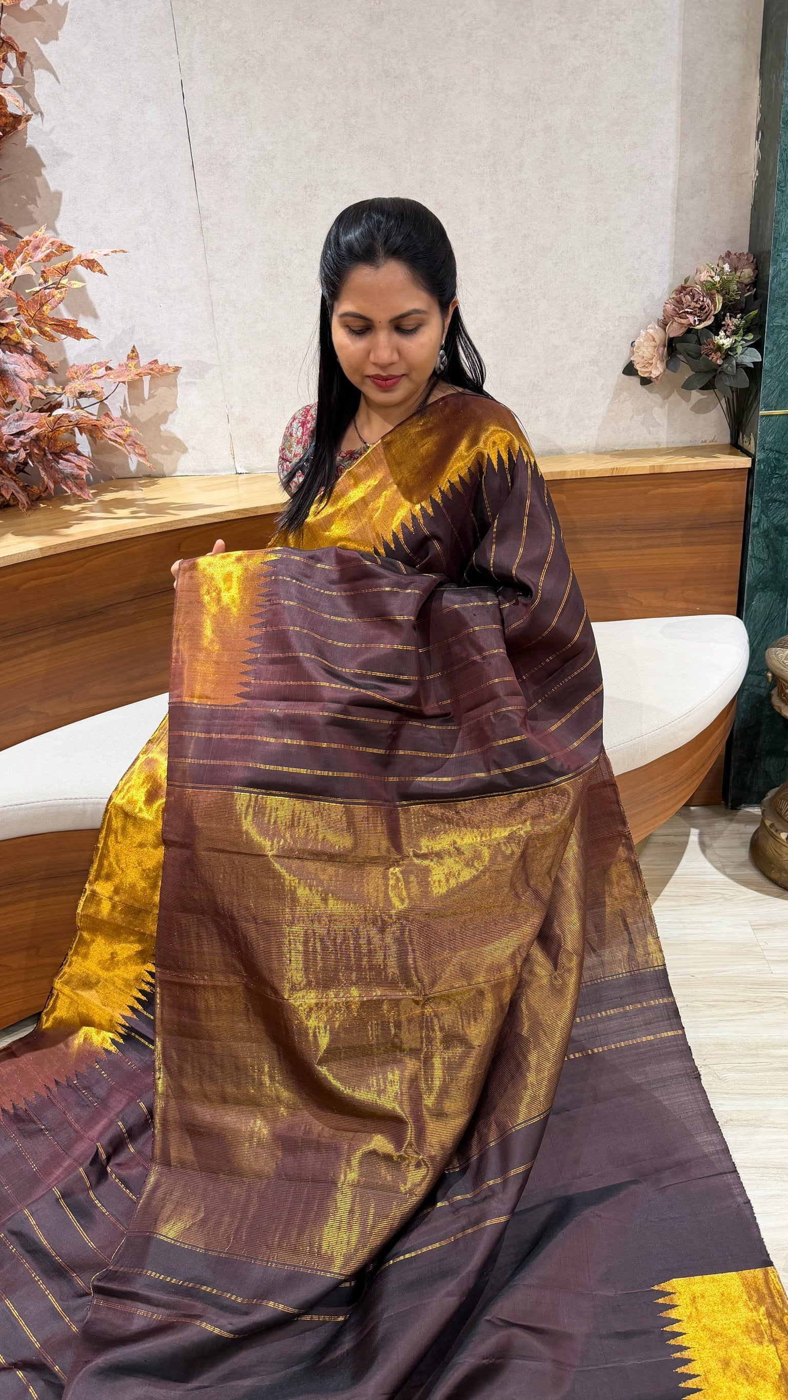 Handloom  Gadwal tissue border