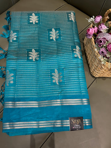 Fancy mango pattu blue