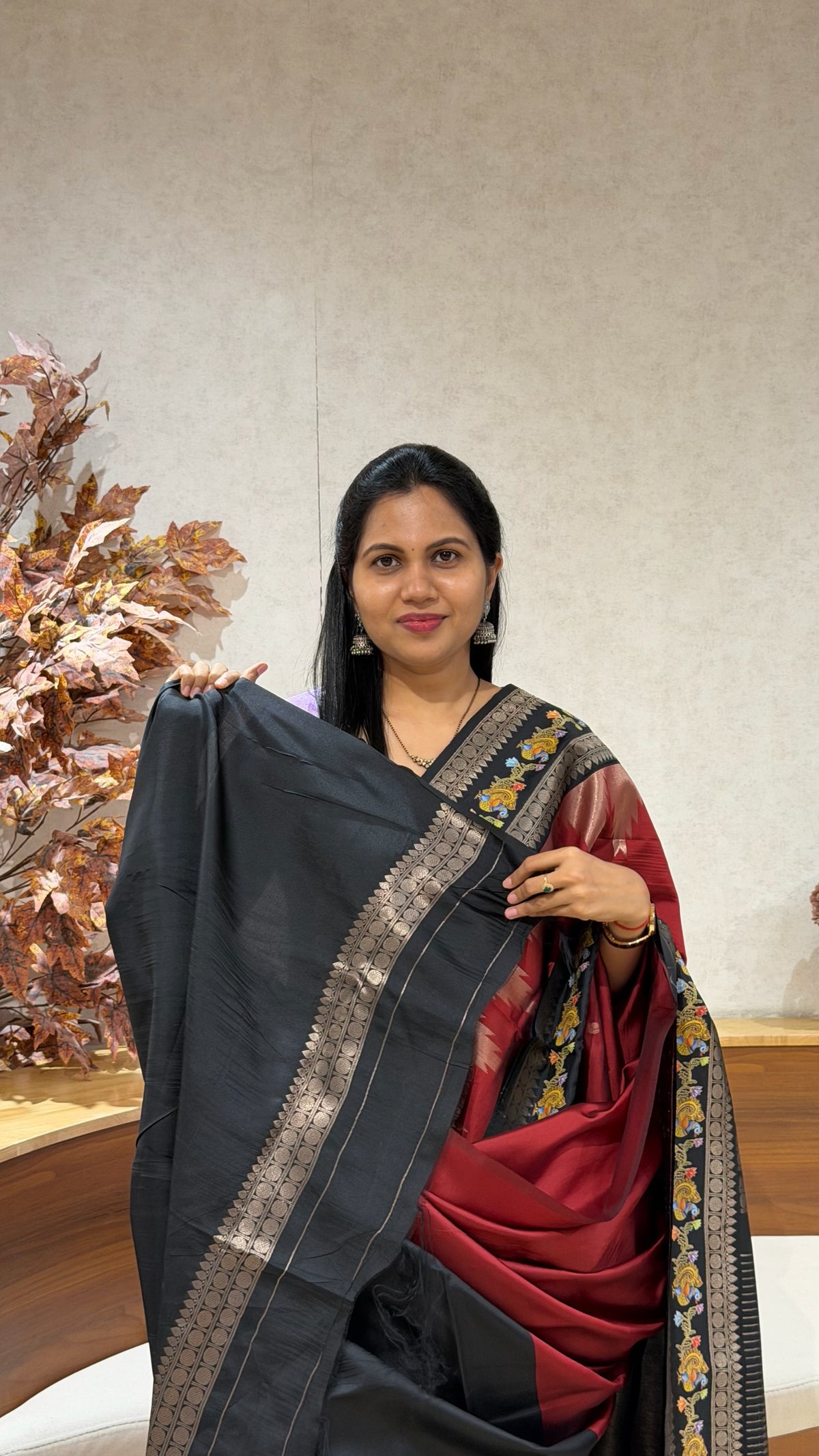 Fancy silk Tanjore print