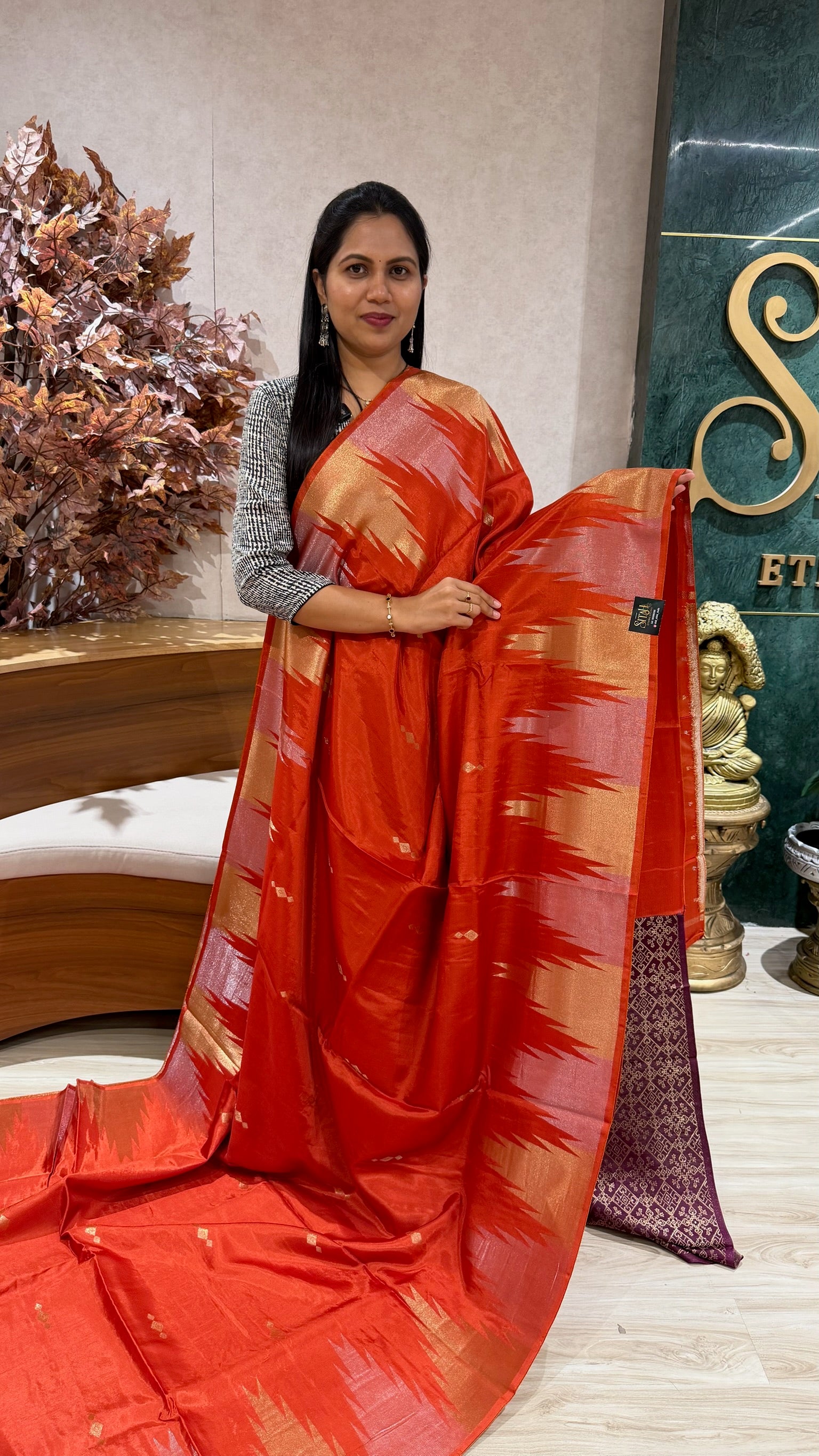 Russian silk temple border