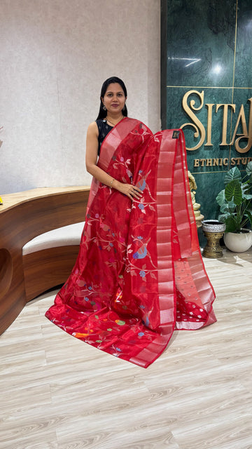 Paper silk all over red