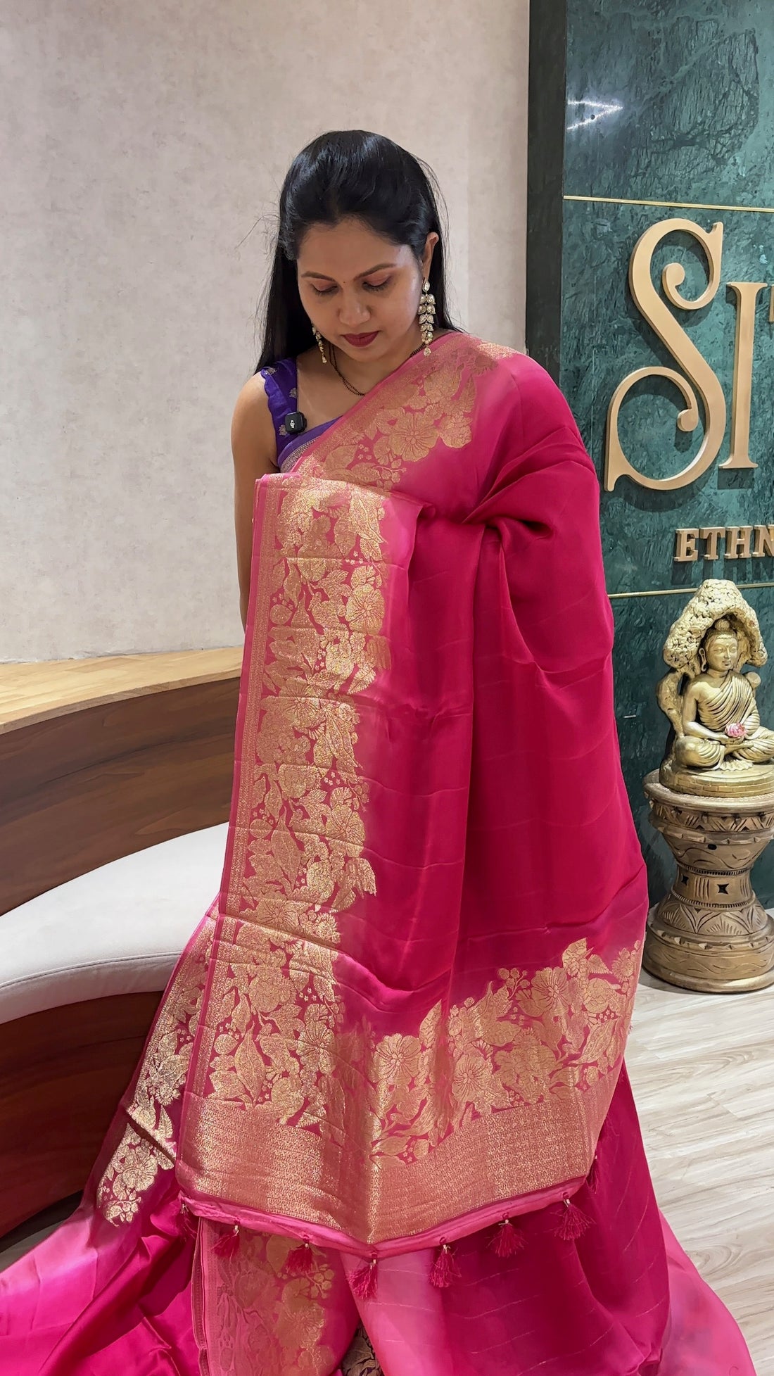 Mashru silk pink