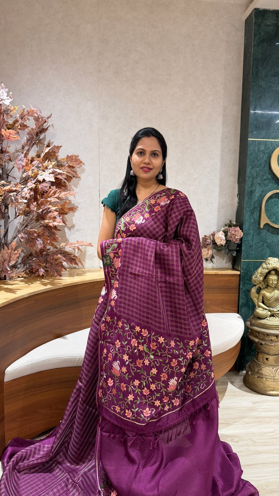 Tussar embroidery