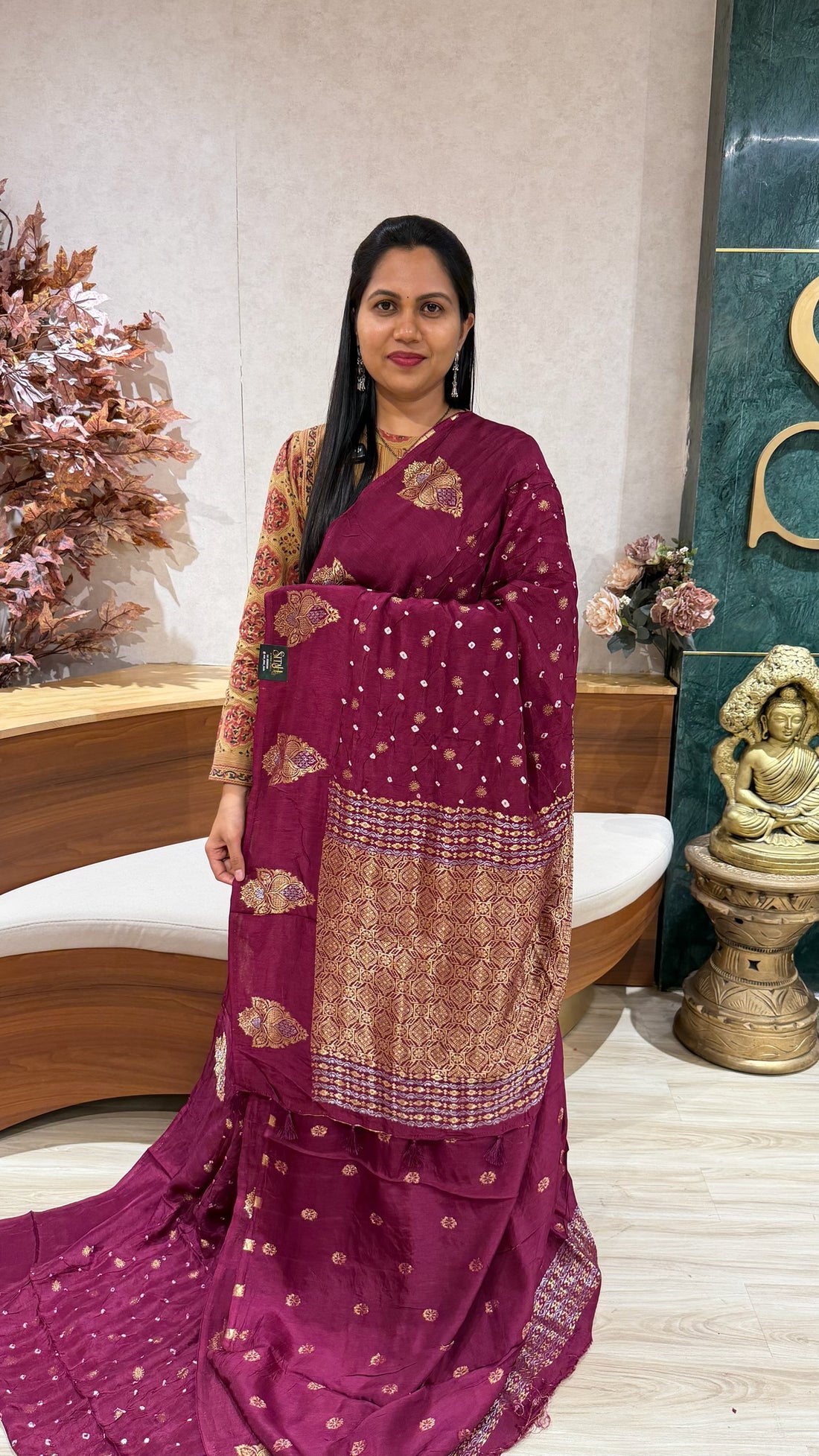 Chinon silk bandhini