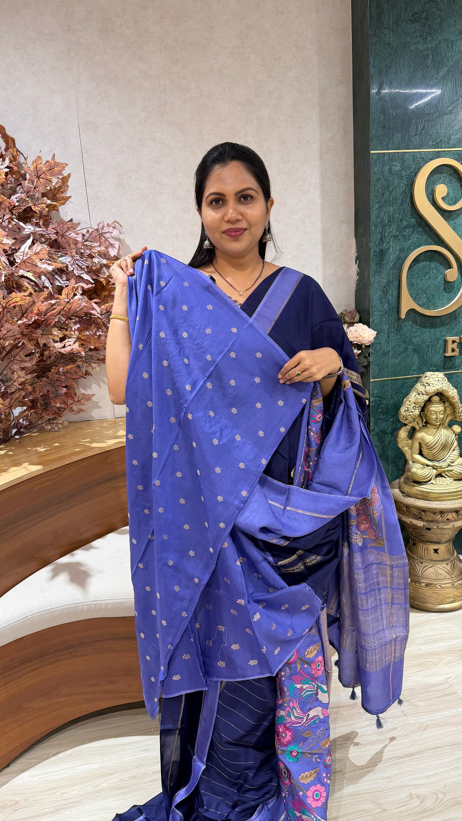 Mysore silk embroidery