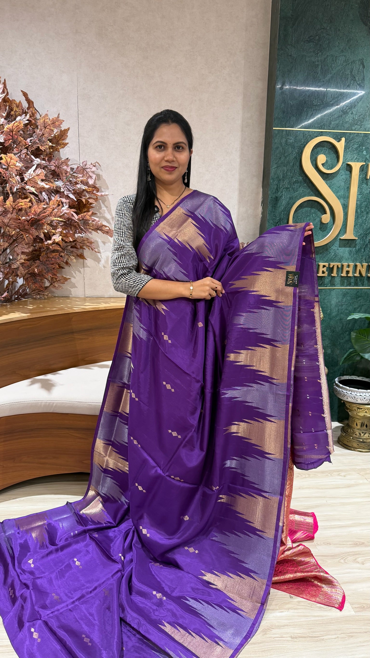 Russian silk temple border