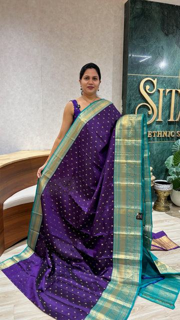 Handloom kanchi pattu purple
