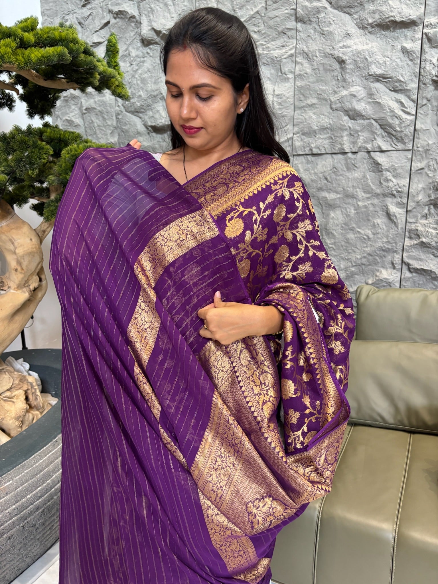 Georgette purple