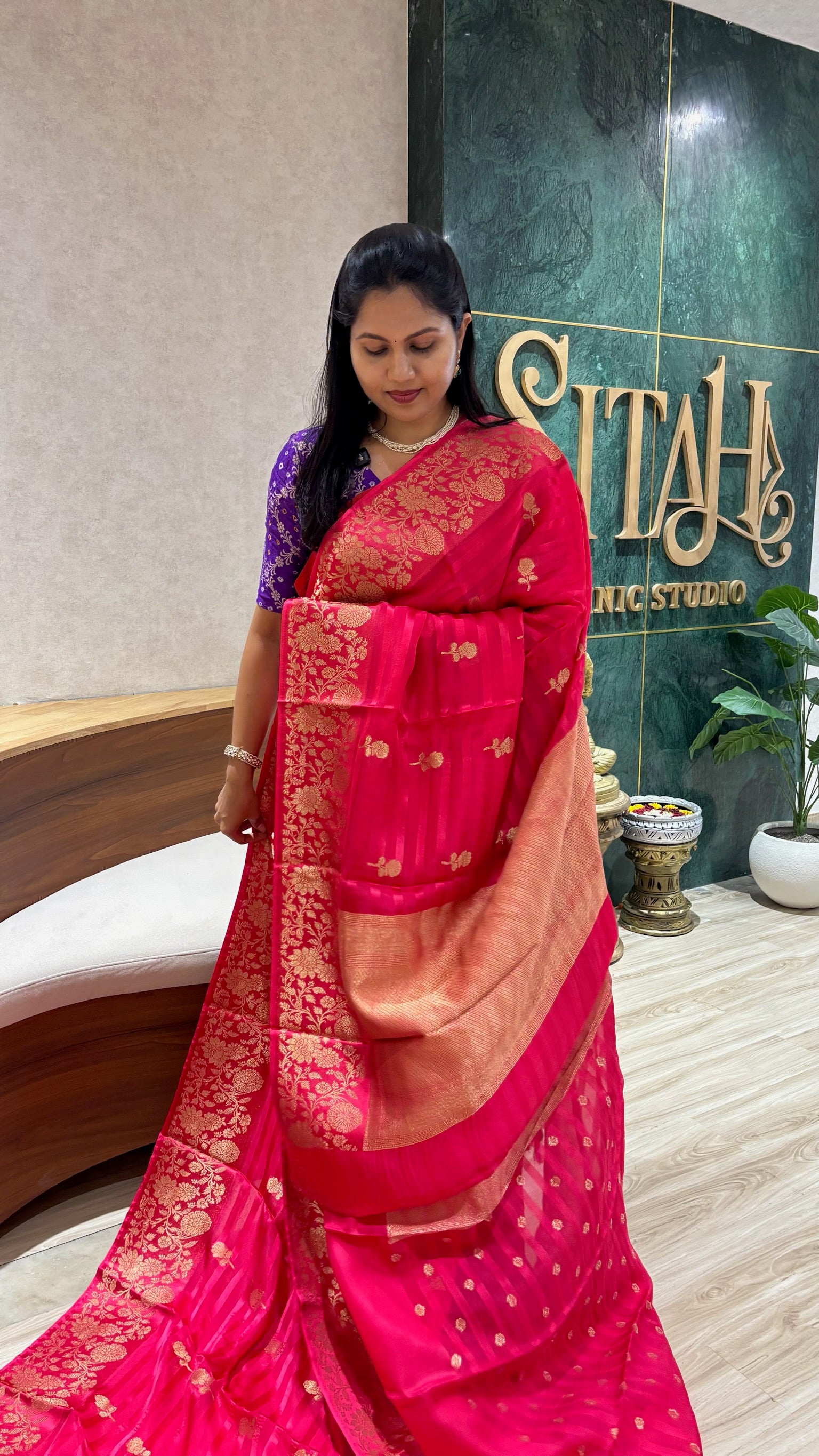 Crepe georgette pink