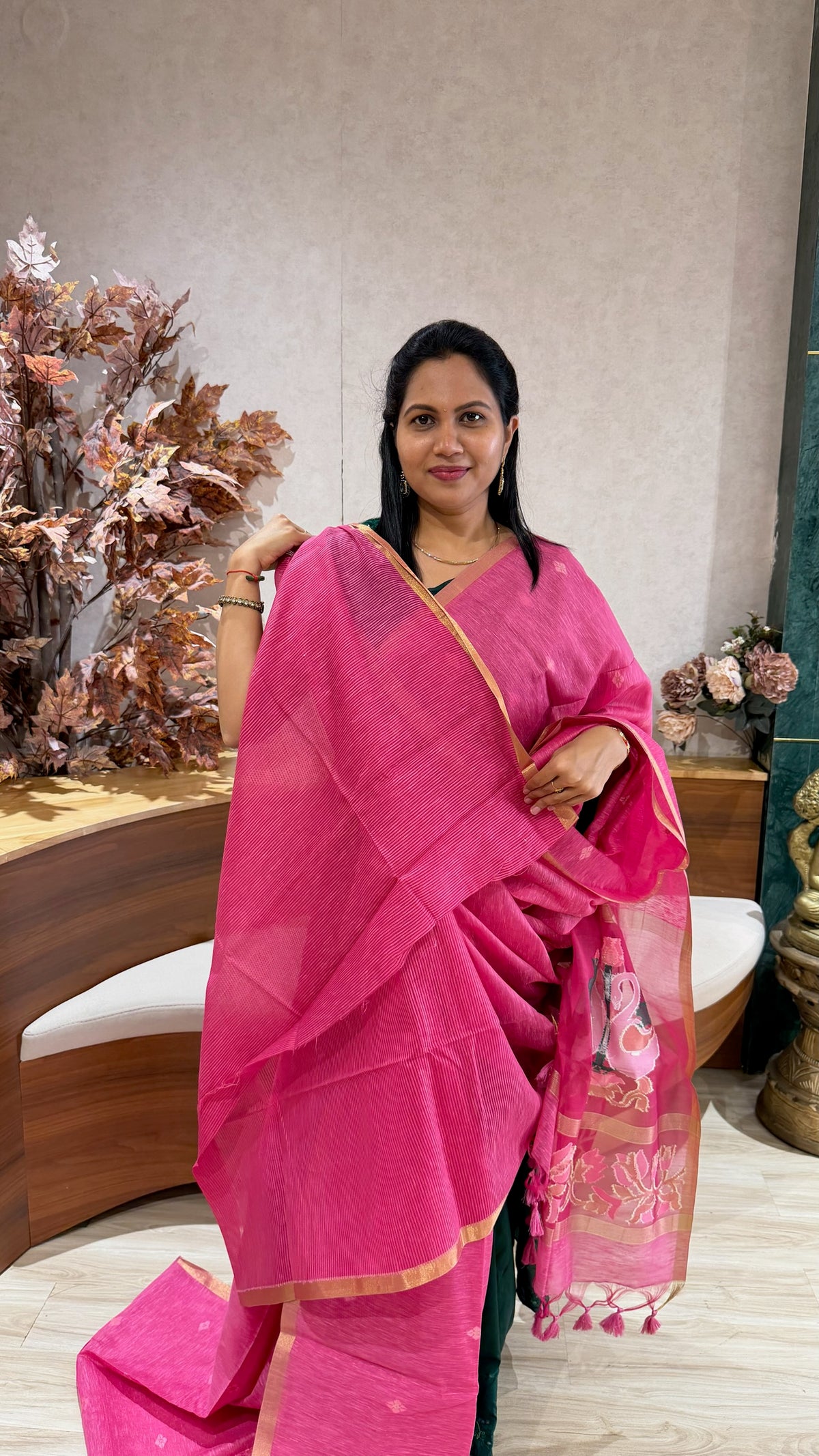 Fancy cotton jhamdhani pallu