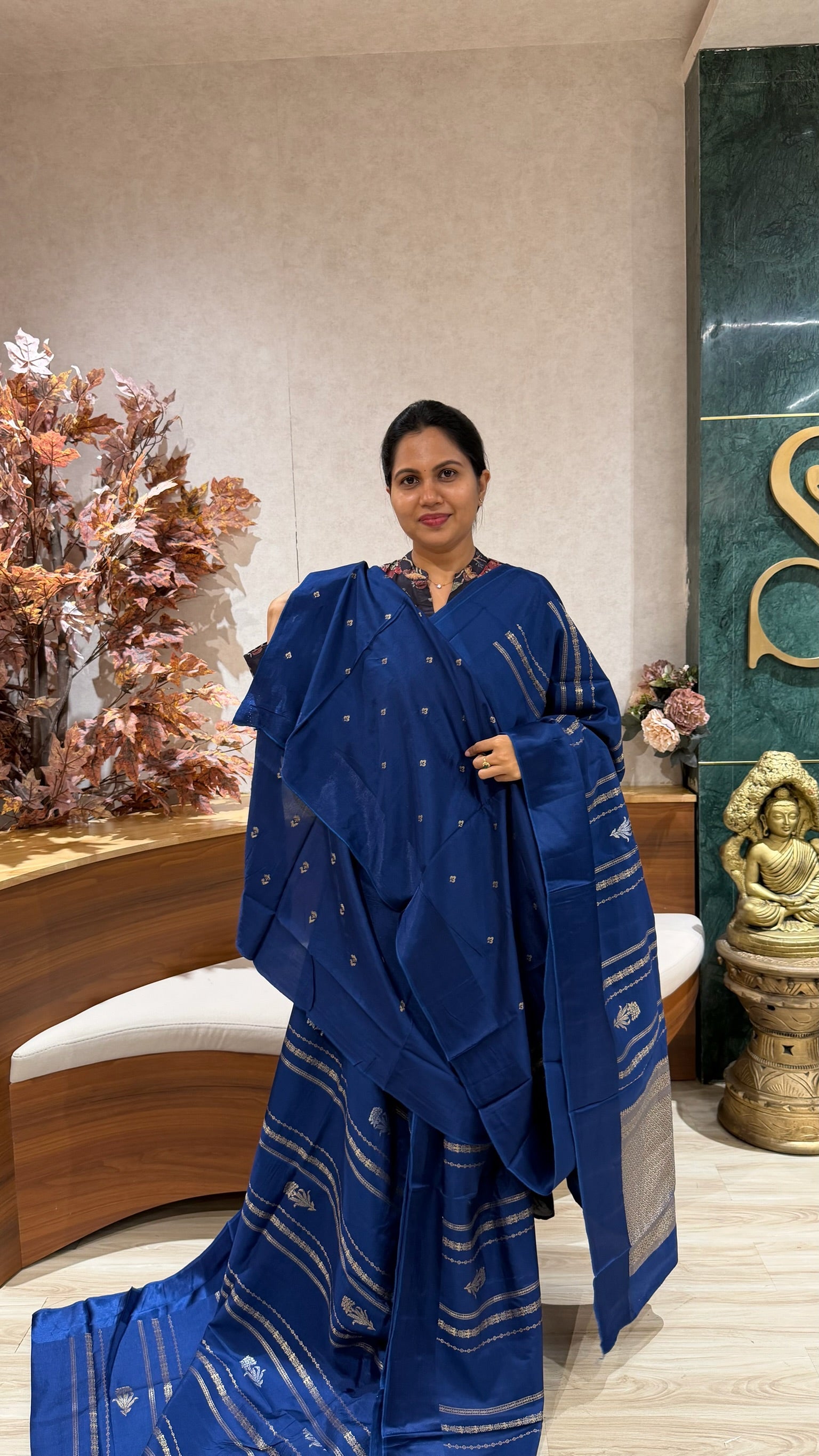 Fancy tussar blue