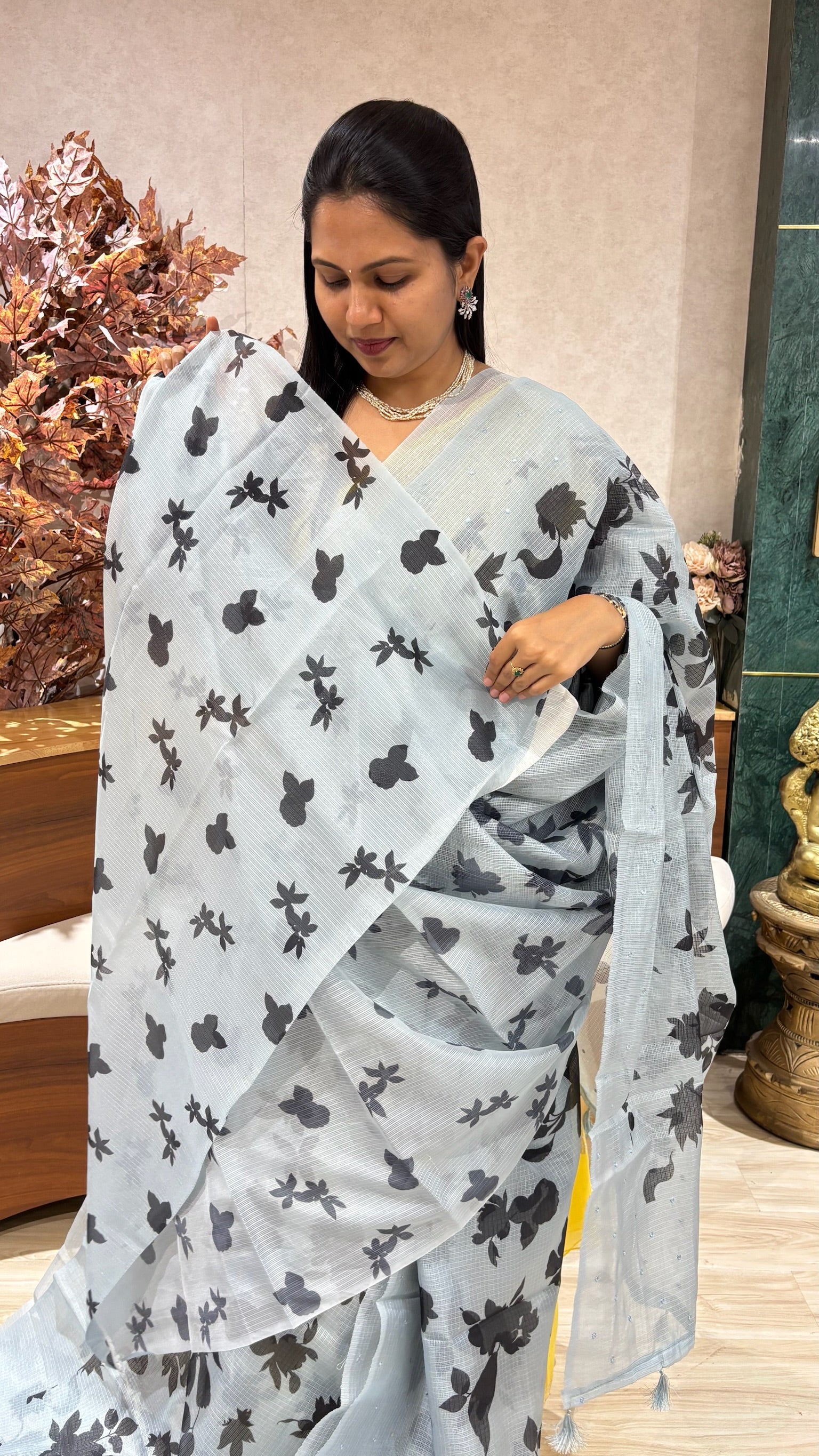 Silk kota sky blue