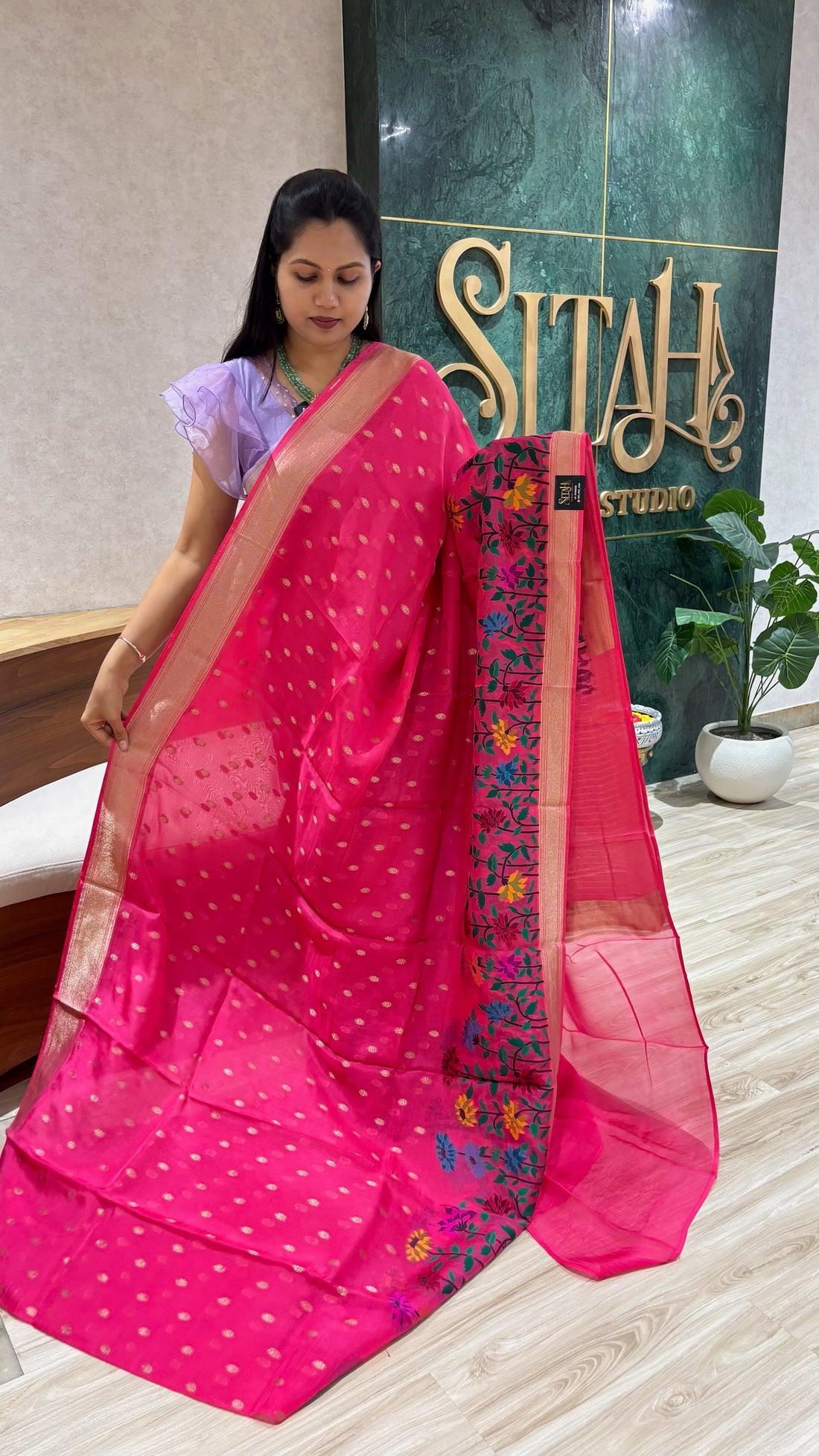 Crepe organza ranipink