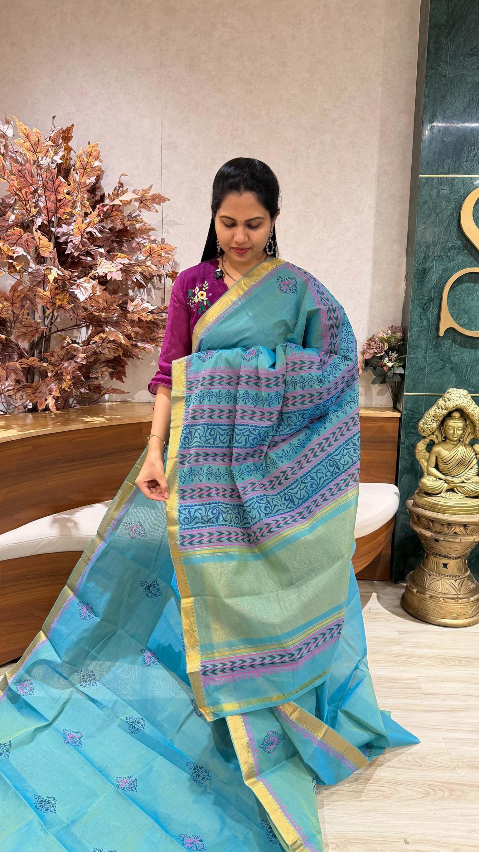 Mangalgiri cotton hand block print