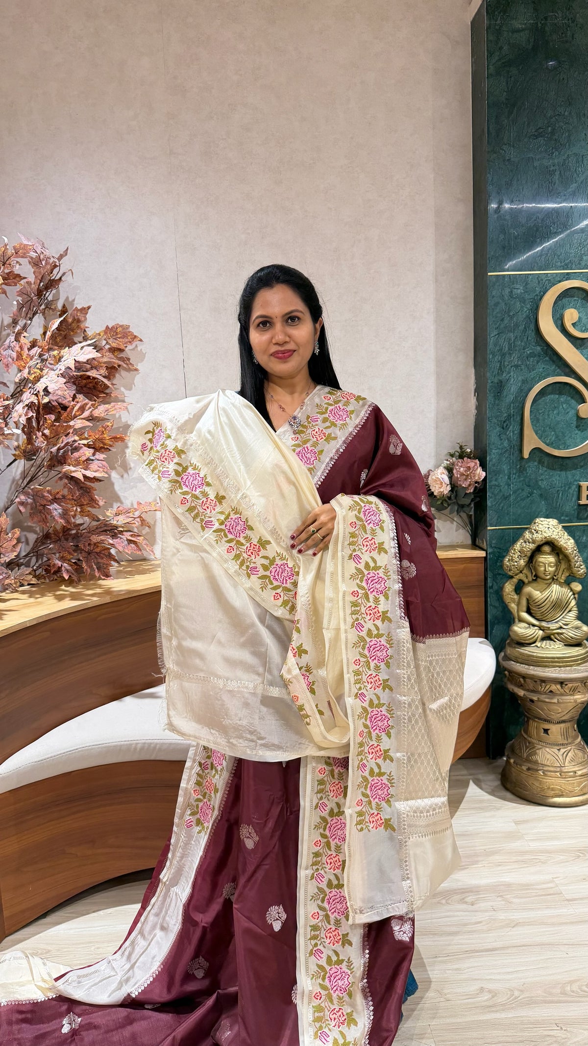 Mango silk embroidery