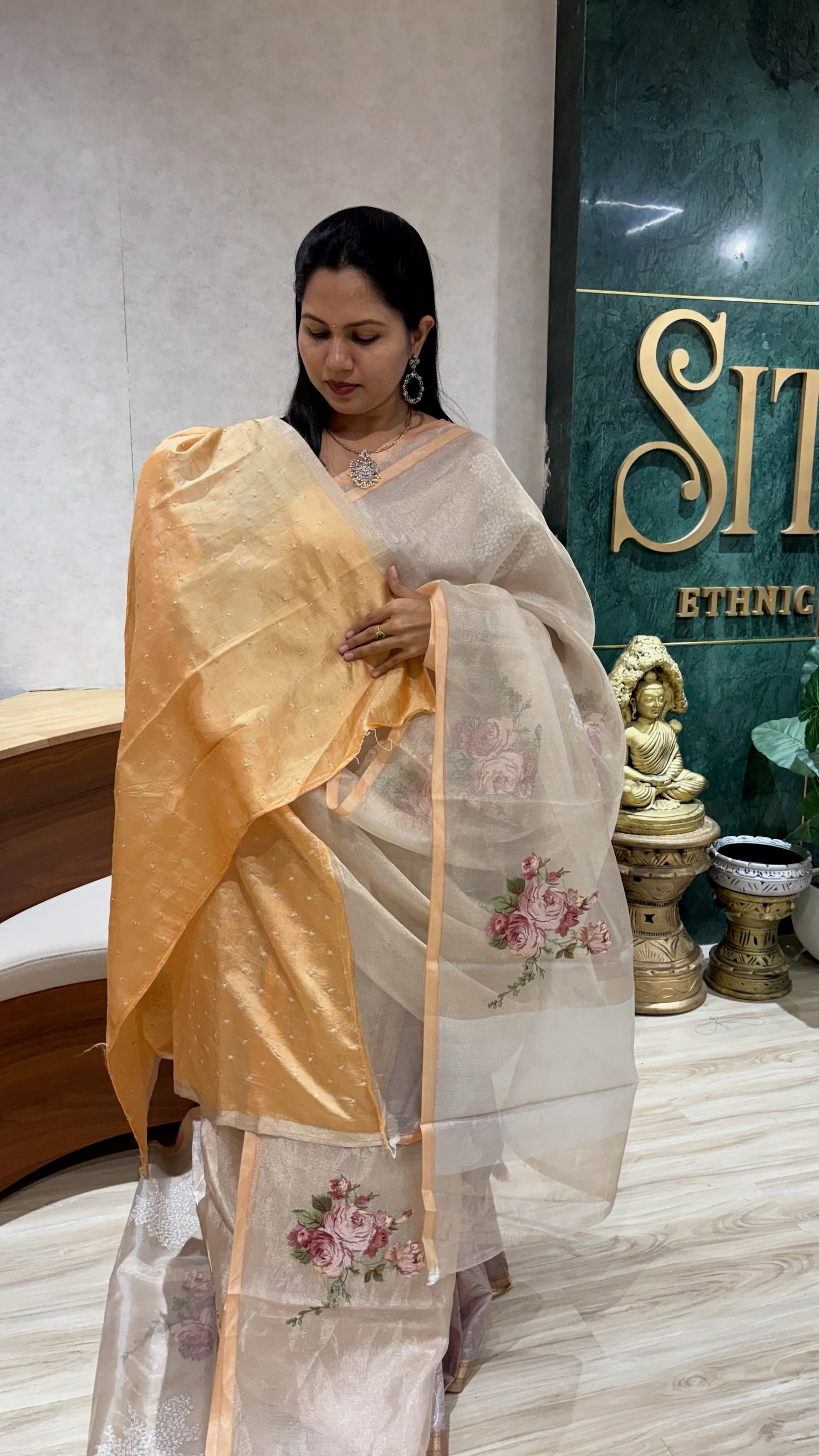 Pure tissue saree
