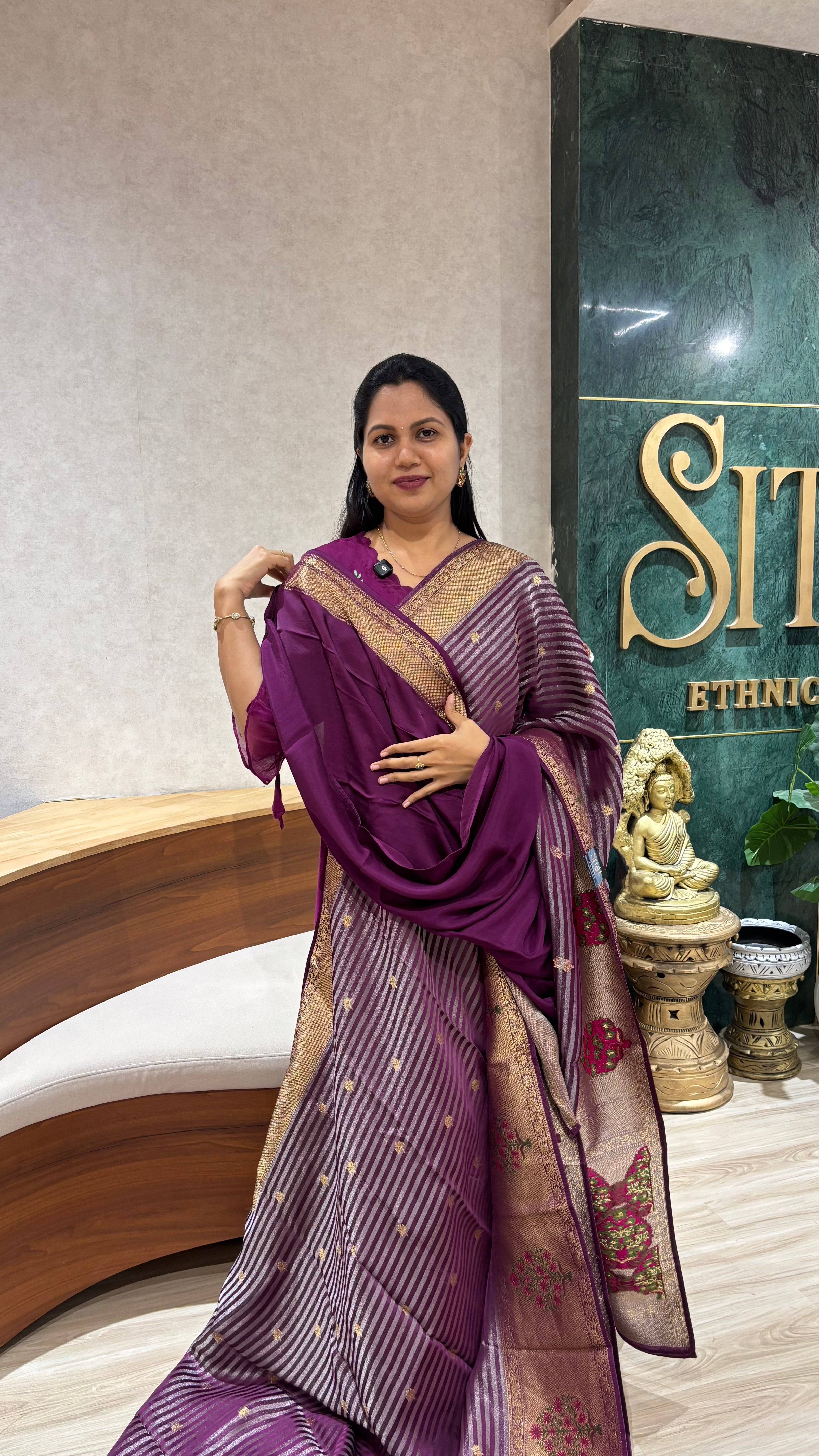 Mashru georgette wine