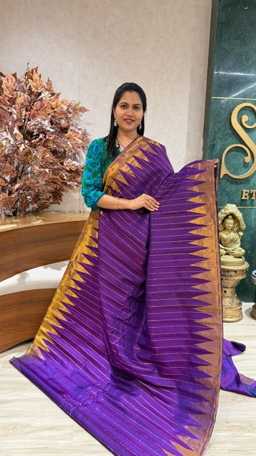 Handloom gadwal tissue border