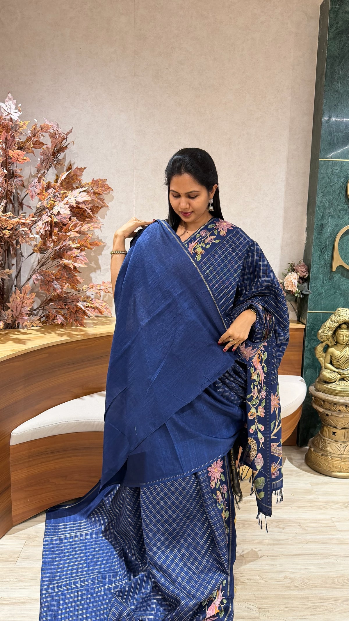 Tussar embroidery