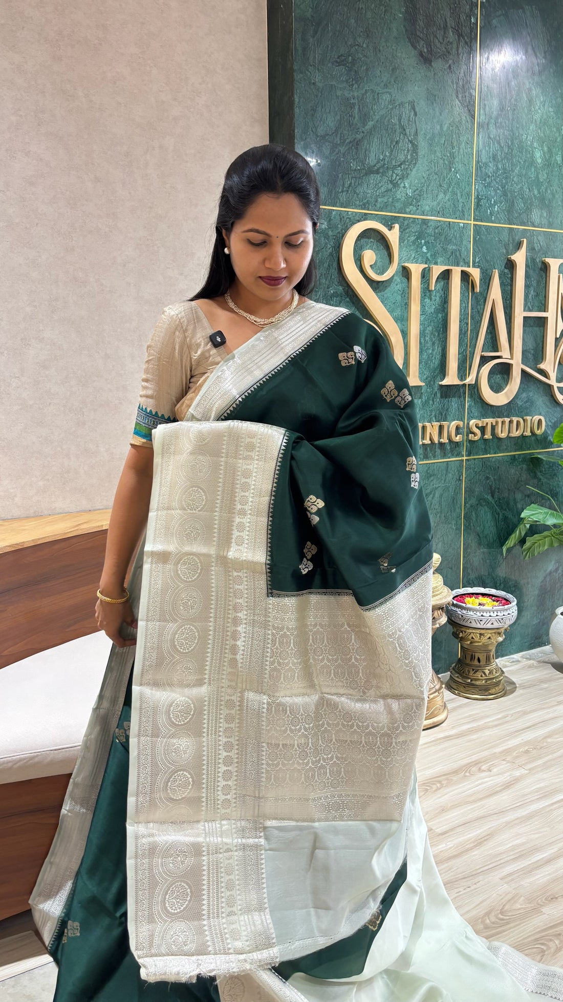 Chanderi mango pattu
