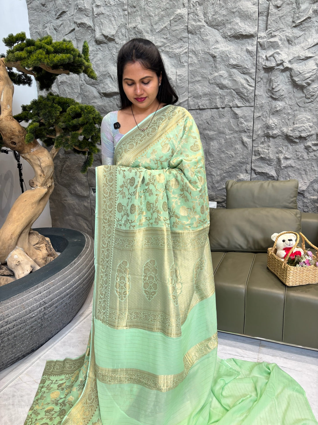 Georgette pista green
