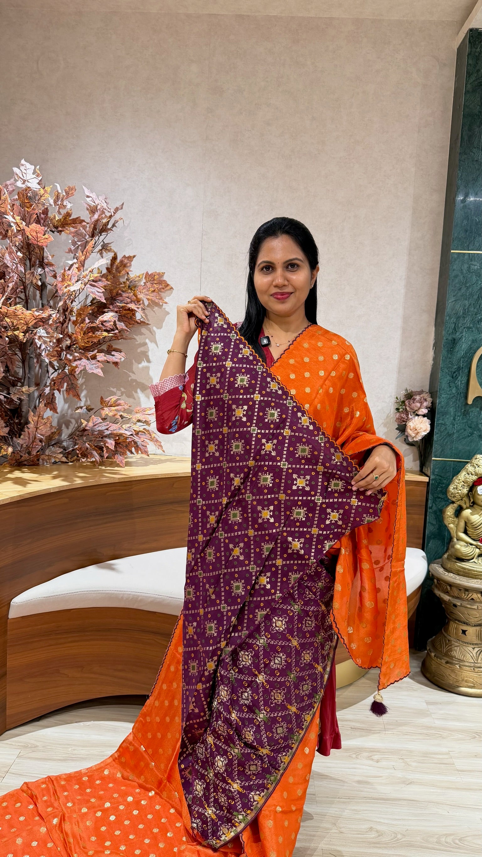 Tissue georgette orange